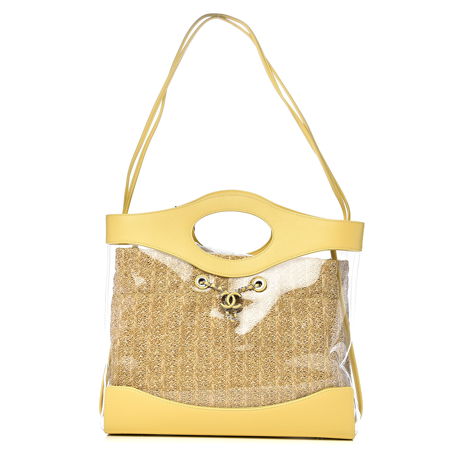 CHANEL Calfskin PVC Chanel 31 Bag Yellow 534330 | FASHIONPHILE