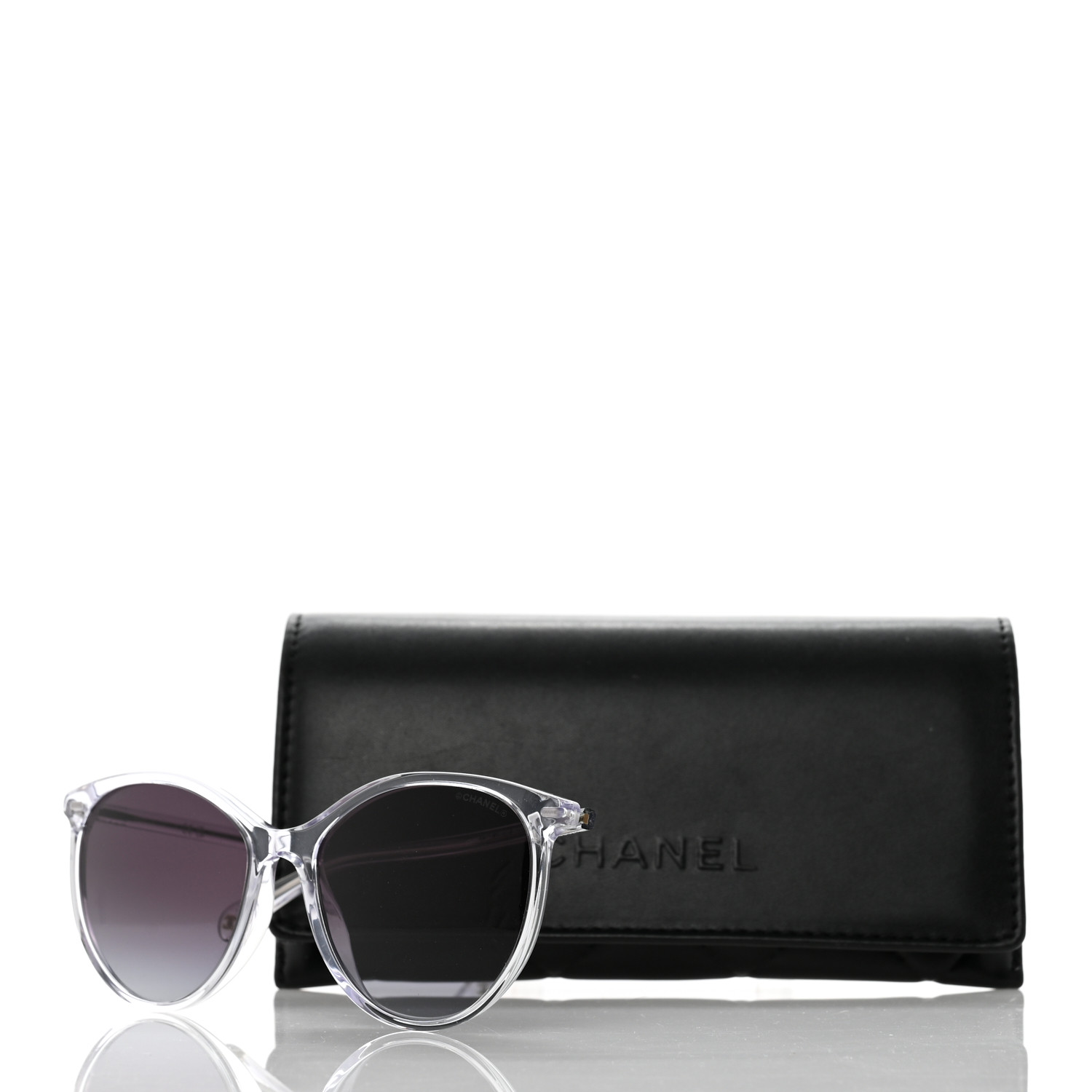 Chanel Cat Eye Pearl Sunglasses in Black