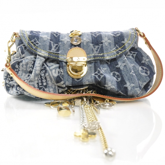 希少　Louis Vuitton × Judy Blame デザインアクセサリー Louis Vuitton Limited Edition Blue Denim Monogram Denim Mini
