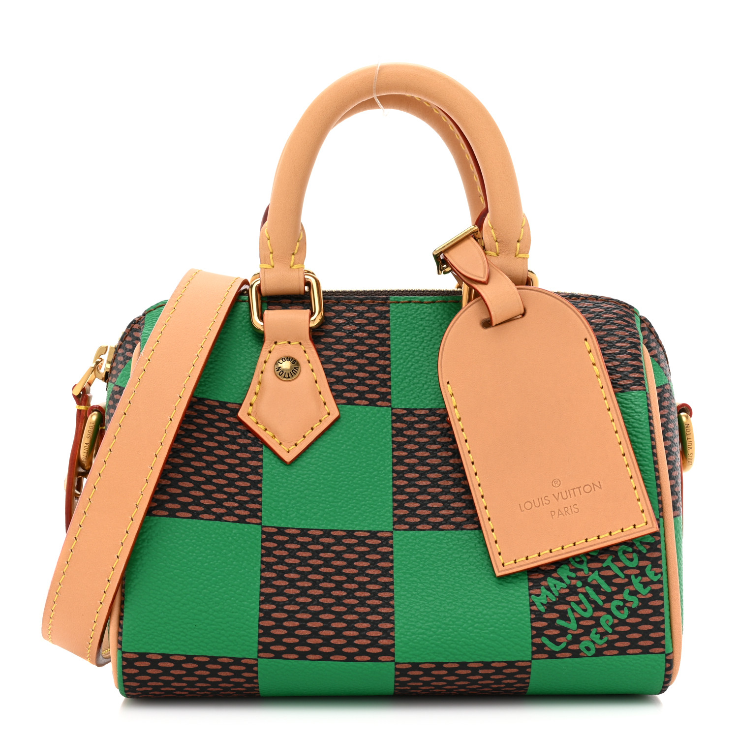 ハンドバッグ LOUIS VUITTON Speedy Bandouliere 18 LOUIS VUITTON Damier Pop Speedy Bandouliere 18 Green 1392340