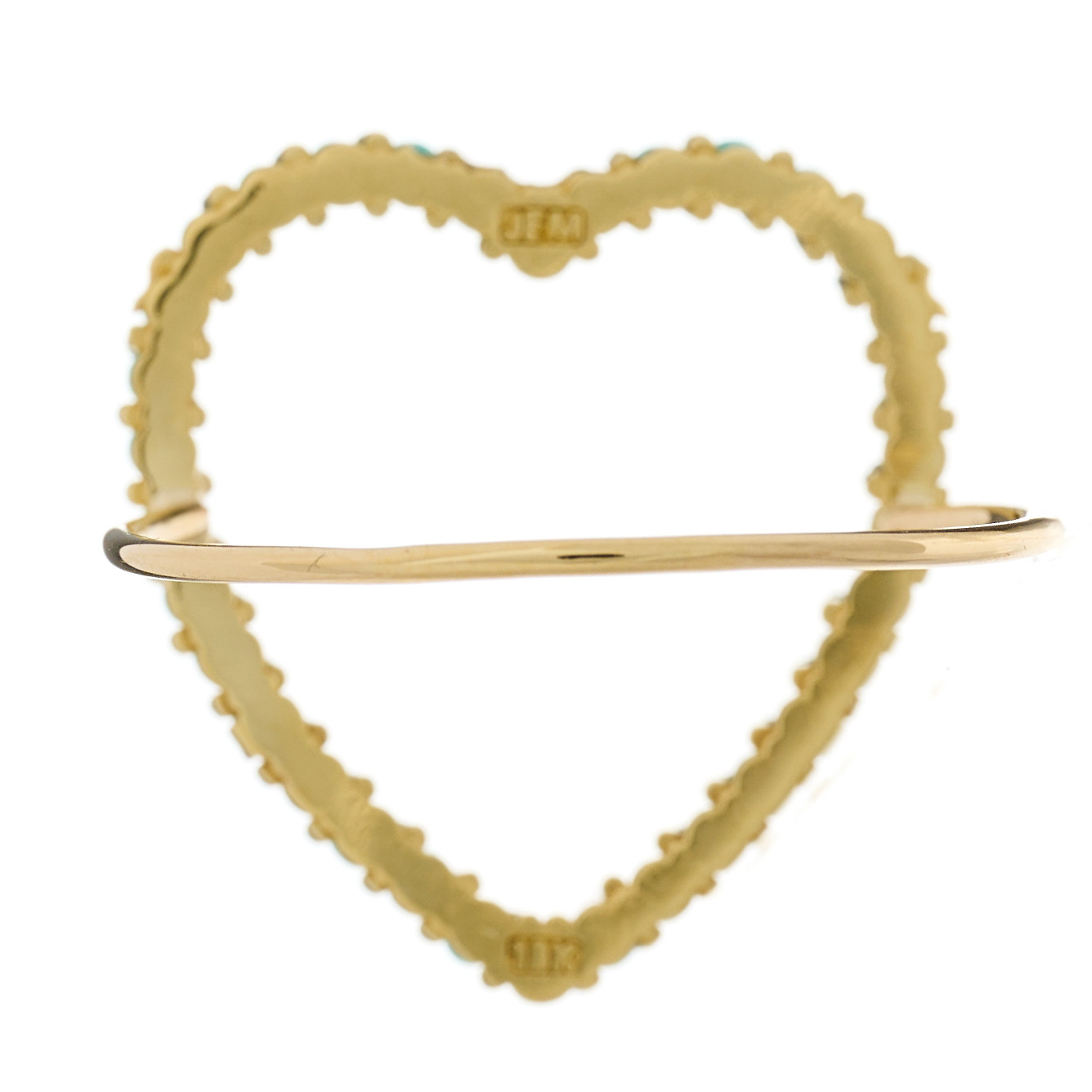 国内発| JENNIFER MEYER Open Heart K18G ターコイズ Turquoise Open Heart Yellow Gold Necklace | Ylang 23