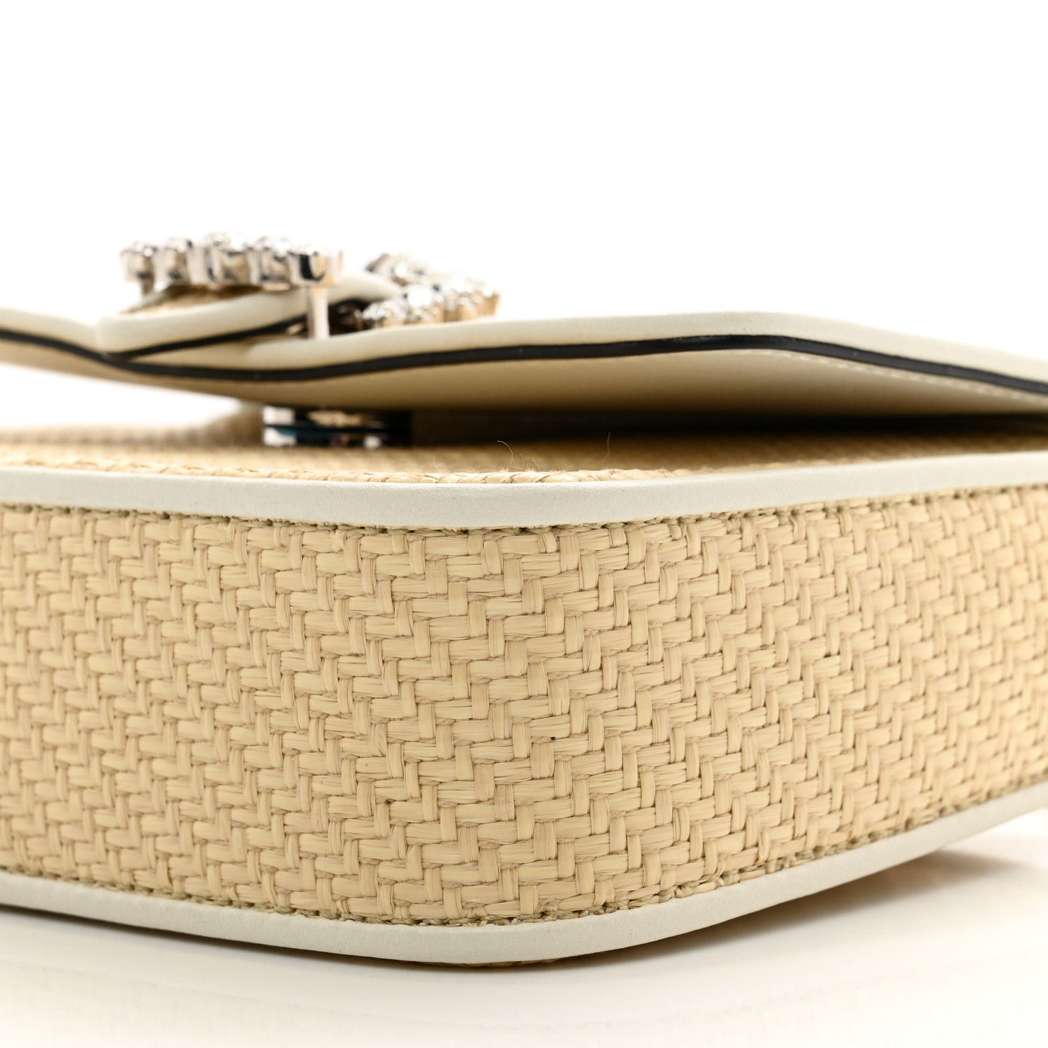 ☆新品☆JIMMY CHOOショルダー Raffia Crystal Cheri JIMMY CHOO Raffia Crystal Cheri Satchel Crossbody Natural