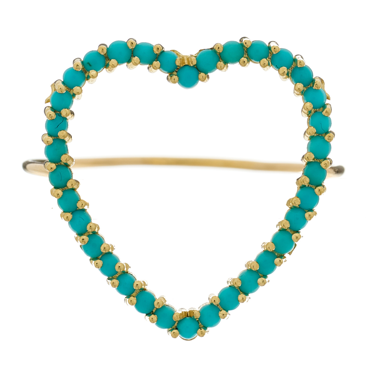 国内発| JENNIFER MEYER Open Heart K18G ターコイズ JENNIFER MEYER Large Open Heart 18-karat gold turquoise