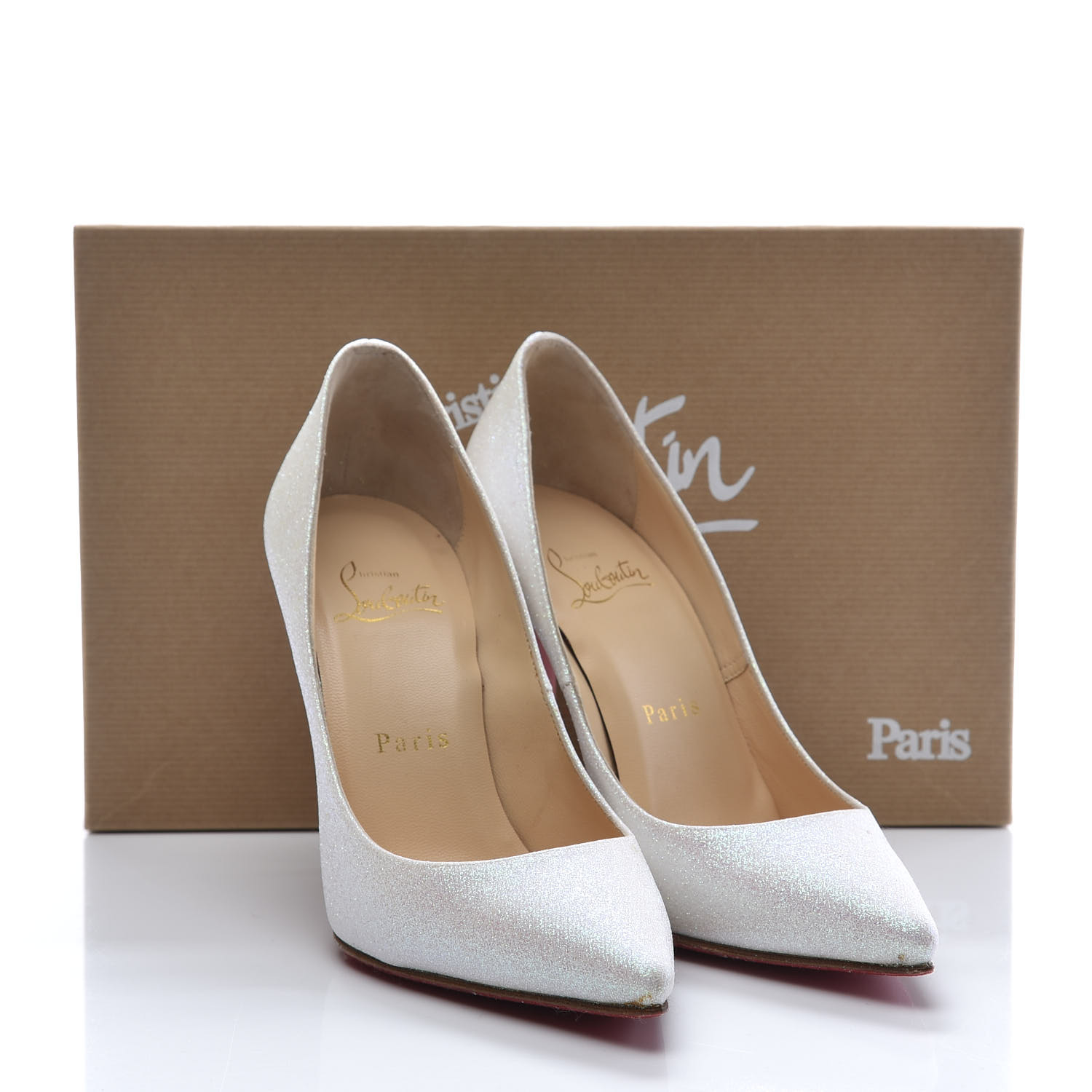 CHRISTIAN LOUBOUTIN Glitter Mini Decollete 554 100 Pumps 36