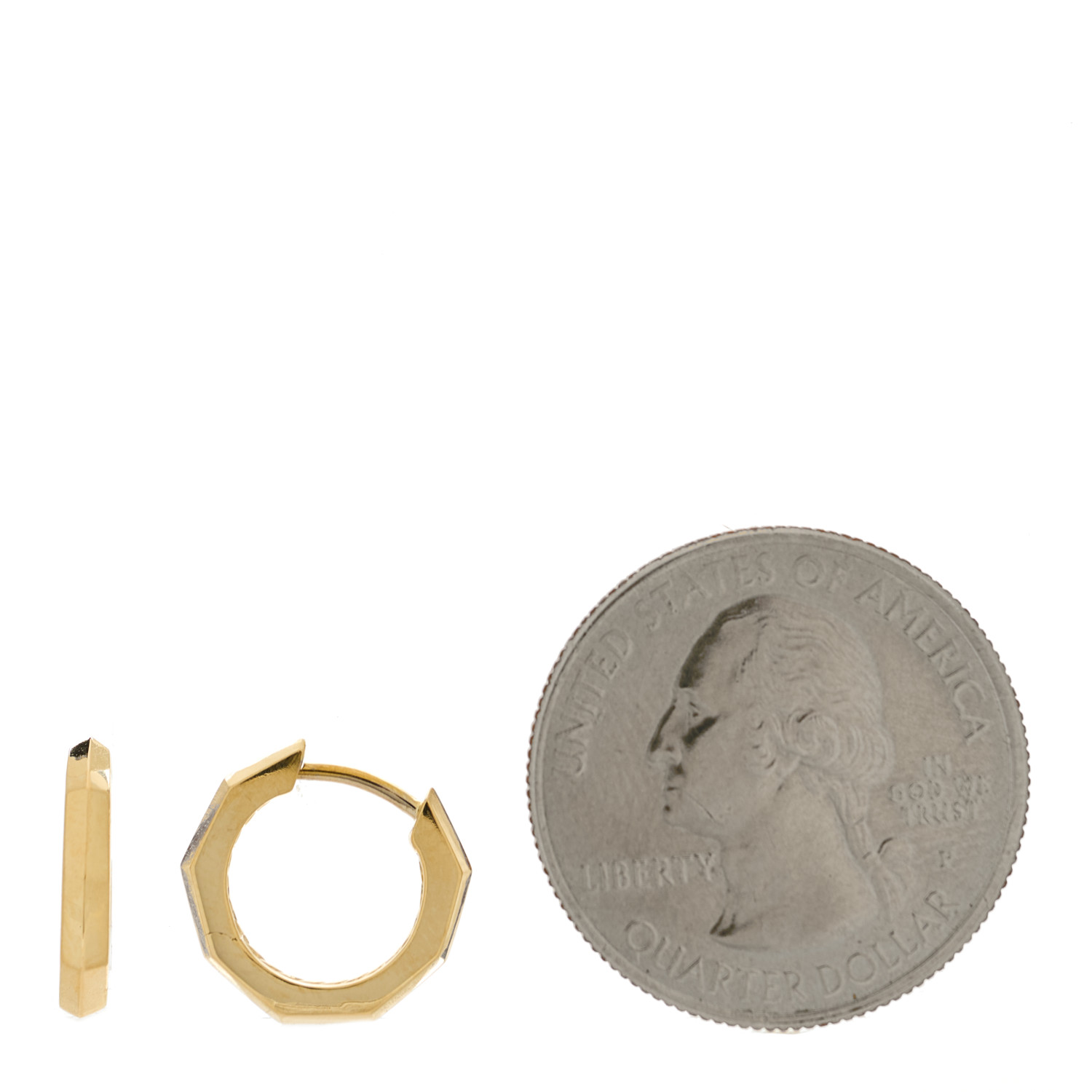 ゆず金 Stax Chain Link Hoop Earrings in 18K Yellow Gold with