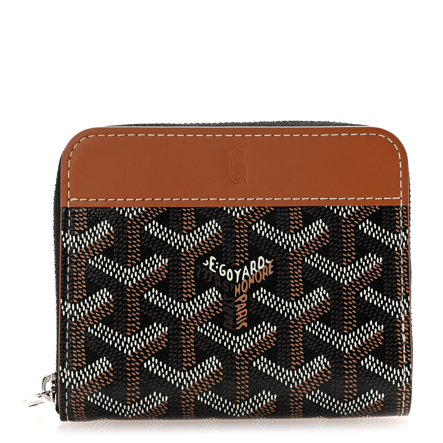 在庫わずか★送料込【GOYARD】Matignon 財布 PM Wallet ホワイト Goyard Grey Chevron Print Coated Canvas Matignon Zippy PM