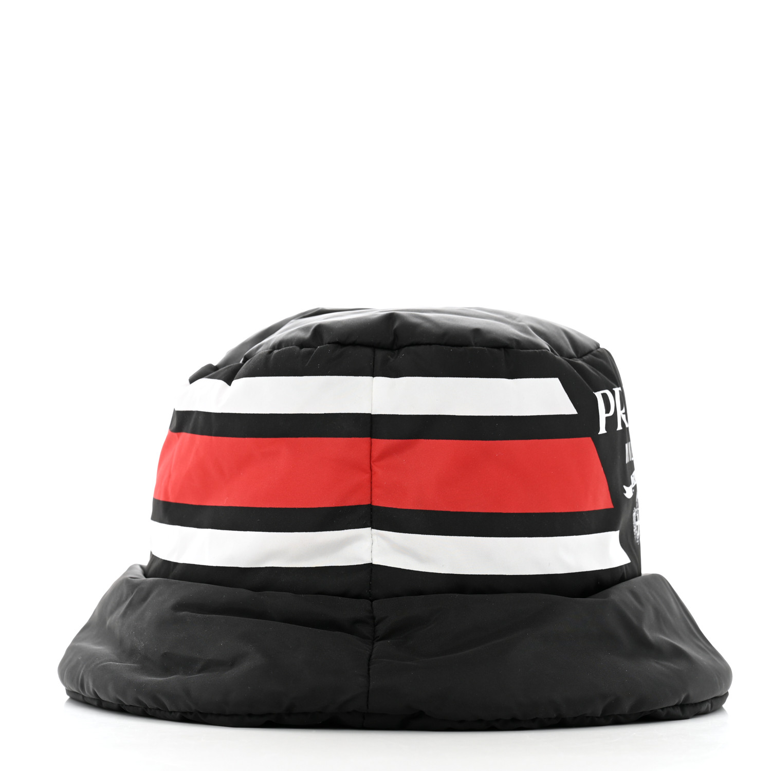 ★PRADA★ Triangle Logo Padded Nylon Bucket Hat Black 2HC248 Prada bucket hat nylon black XL size 2HC248 | eBay