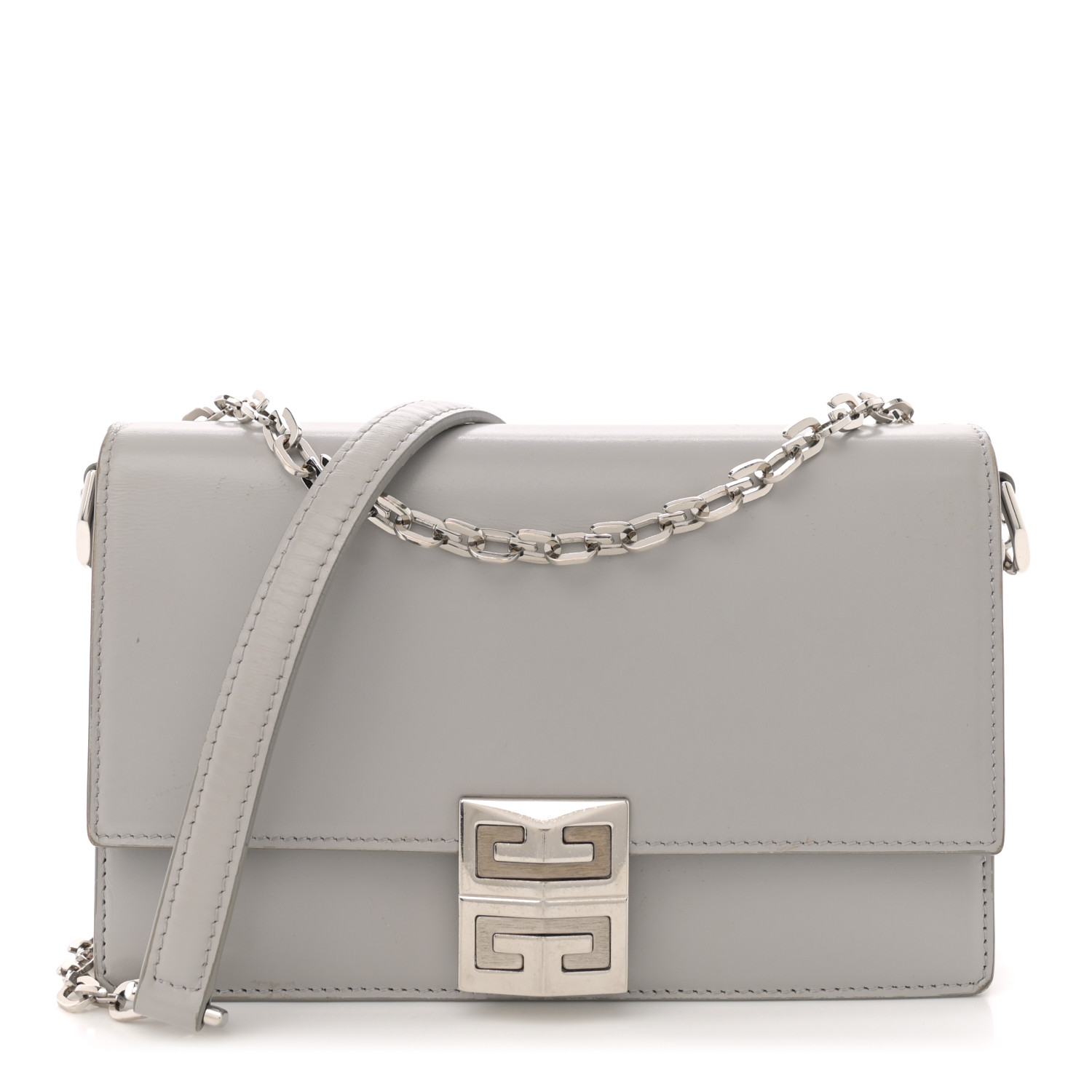 GIVENCHY Box Calfskin Medium 4G Shoulder Bag Cloud Grey
