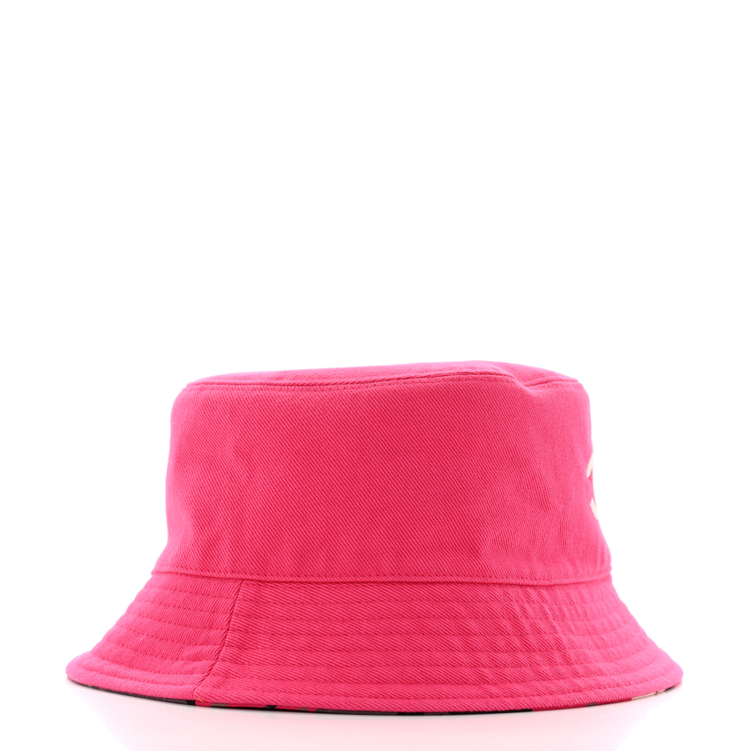 [CHANEL]★Bucket Hat CHANEL Canvas Reversible CC Bucket Hat Fuchsia 1648026