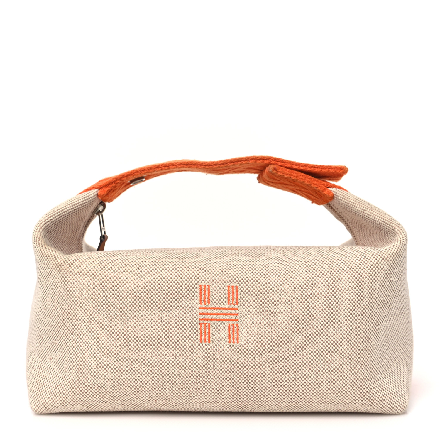 送料込【HERMES】Small Bride-A-Brac Case Canvas& Beige Orange NEW HERMES Orange Bride A Brac Bag With Box/Dustbag | eBay