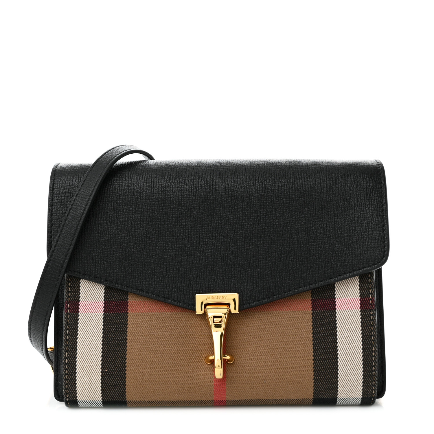BURBERRY Derby Calfskin House Check Baby Macken Crossbody