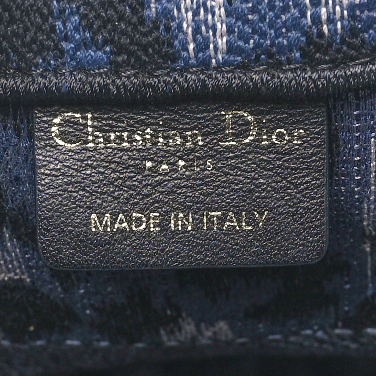 CHRISTIAN DIOR Canvas Mizza Embroidered Medium Leopard Book