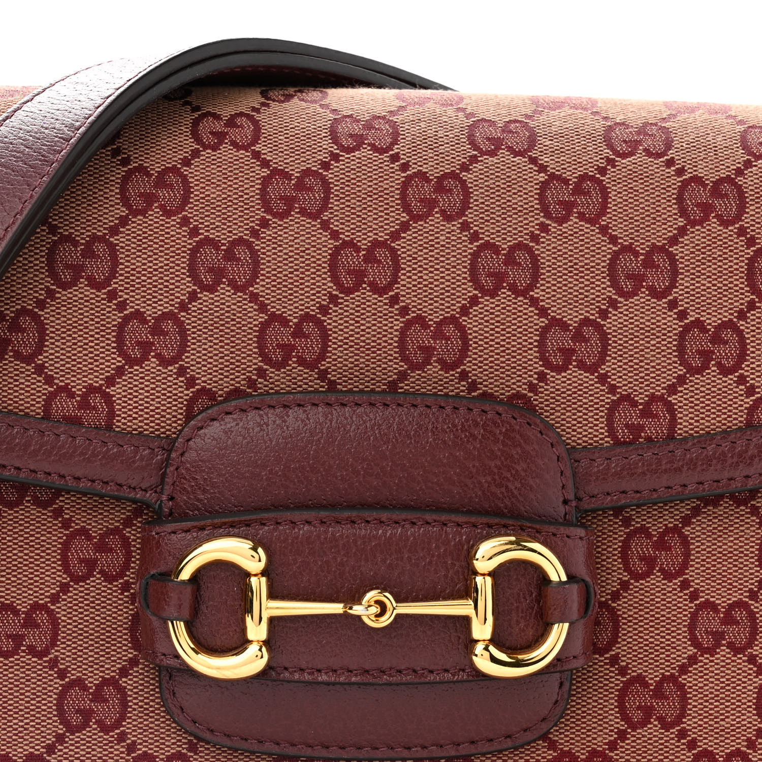 【GUCCI】1955 Horsebit Messenger Bag Sahara Rubino GUCCI Horsebit 1955 Medium GG Supreme Canvas Shoulder Bag