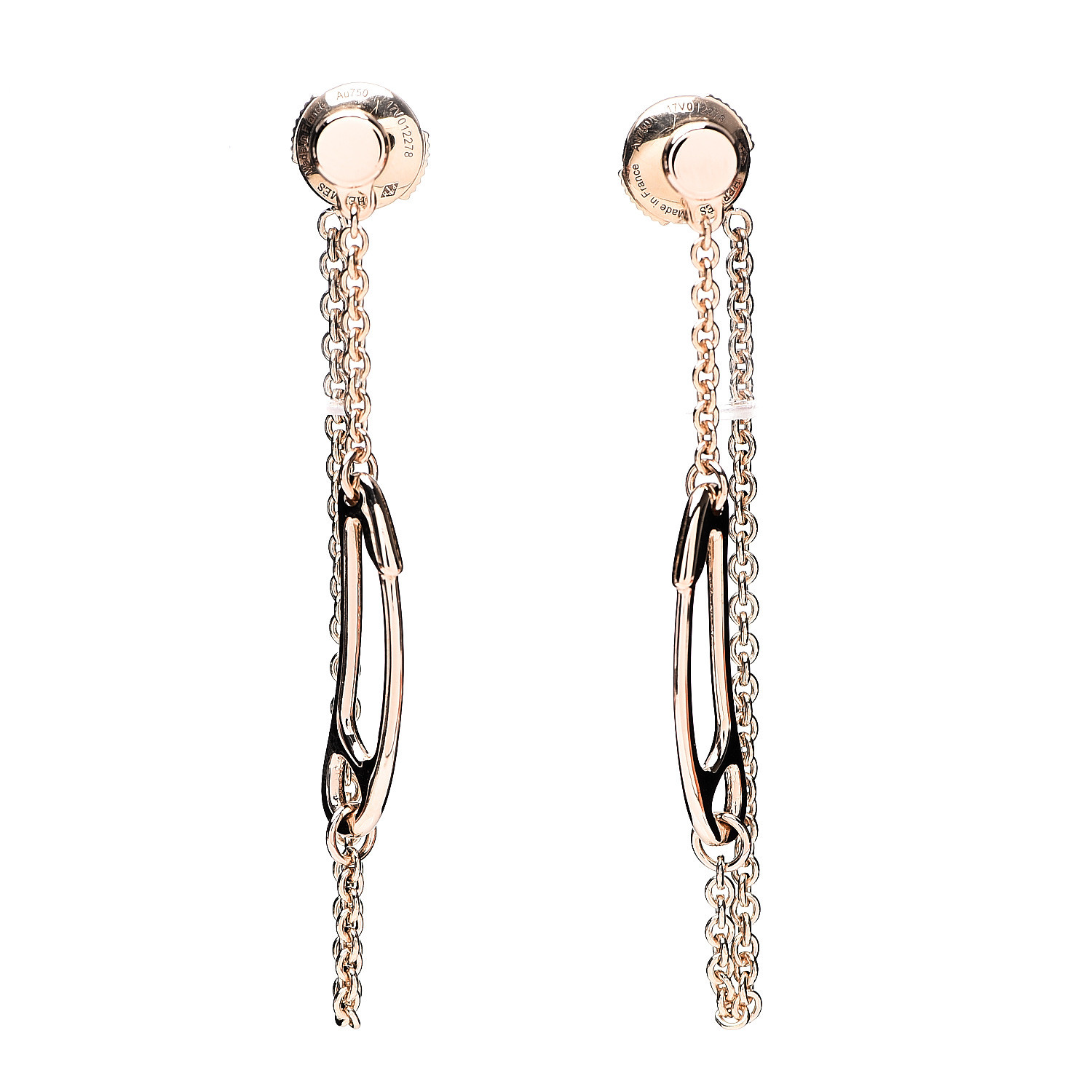 HERMES ピアス Chaine d'ancre Punk earrings 直営店ラッピング HERMES ピアス Chaine d'ancre Punk earrings 直営店ラッピング