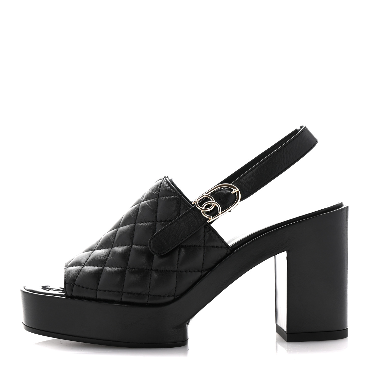 CHANEL クリアミュール BLACK 38 CHANEL シャネル ミュール サンダル レディース35 ブラック