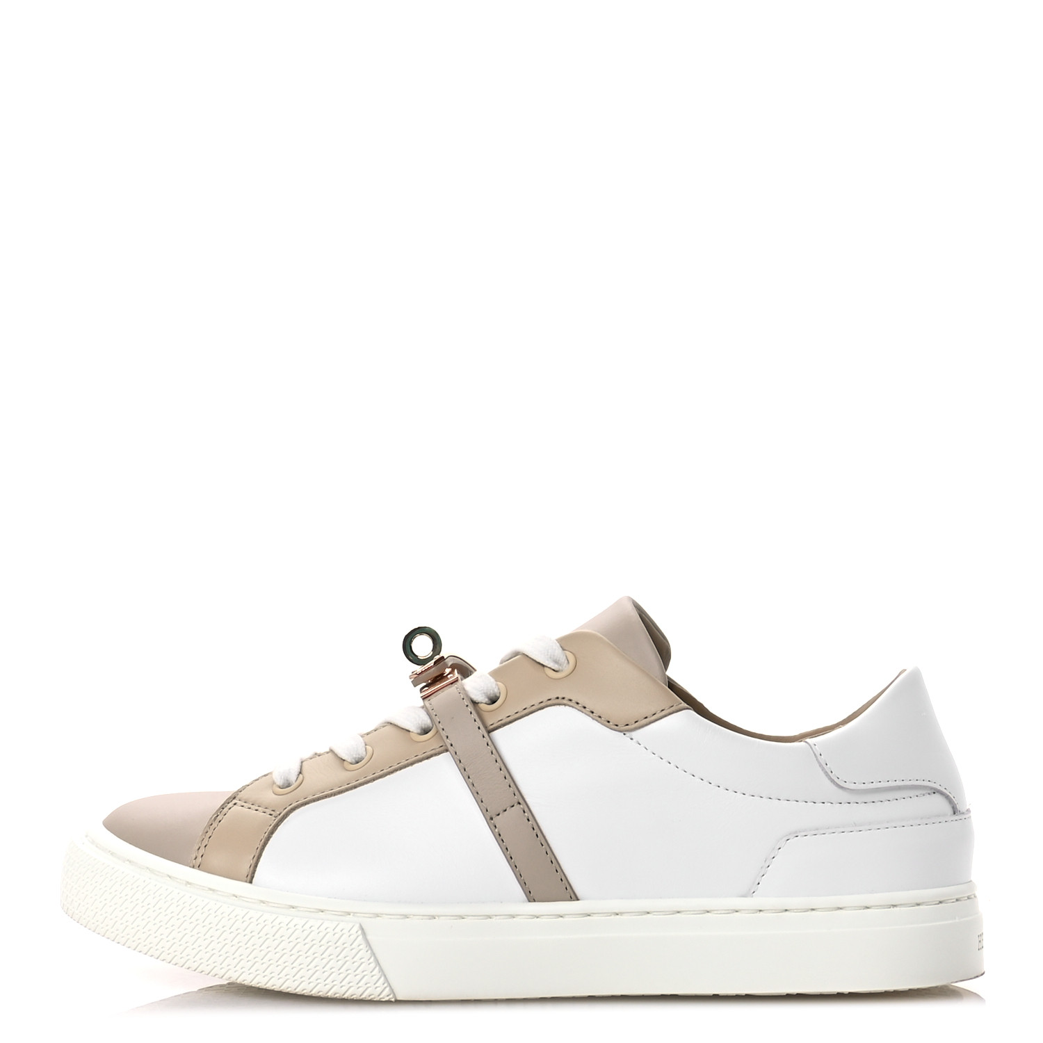 HERMES Calfskin Day Sneakers 38 Multicolor White 1641039