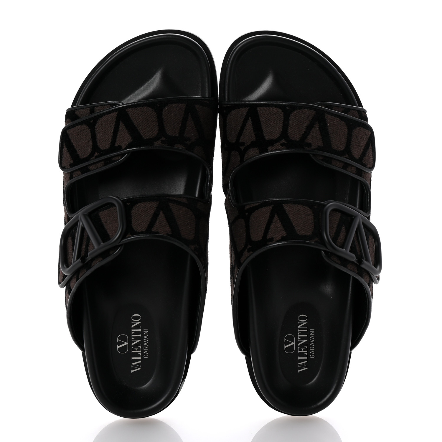 VALENTINO GARAVANI Toile Iconographe Vlogo Mens Double Strap