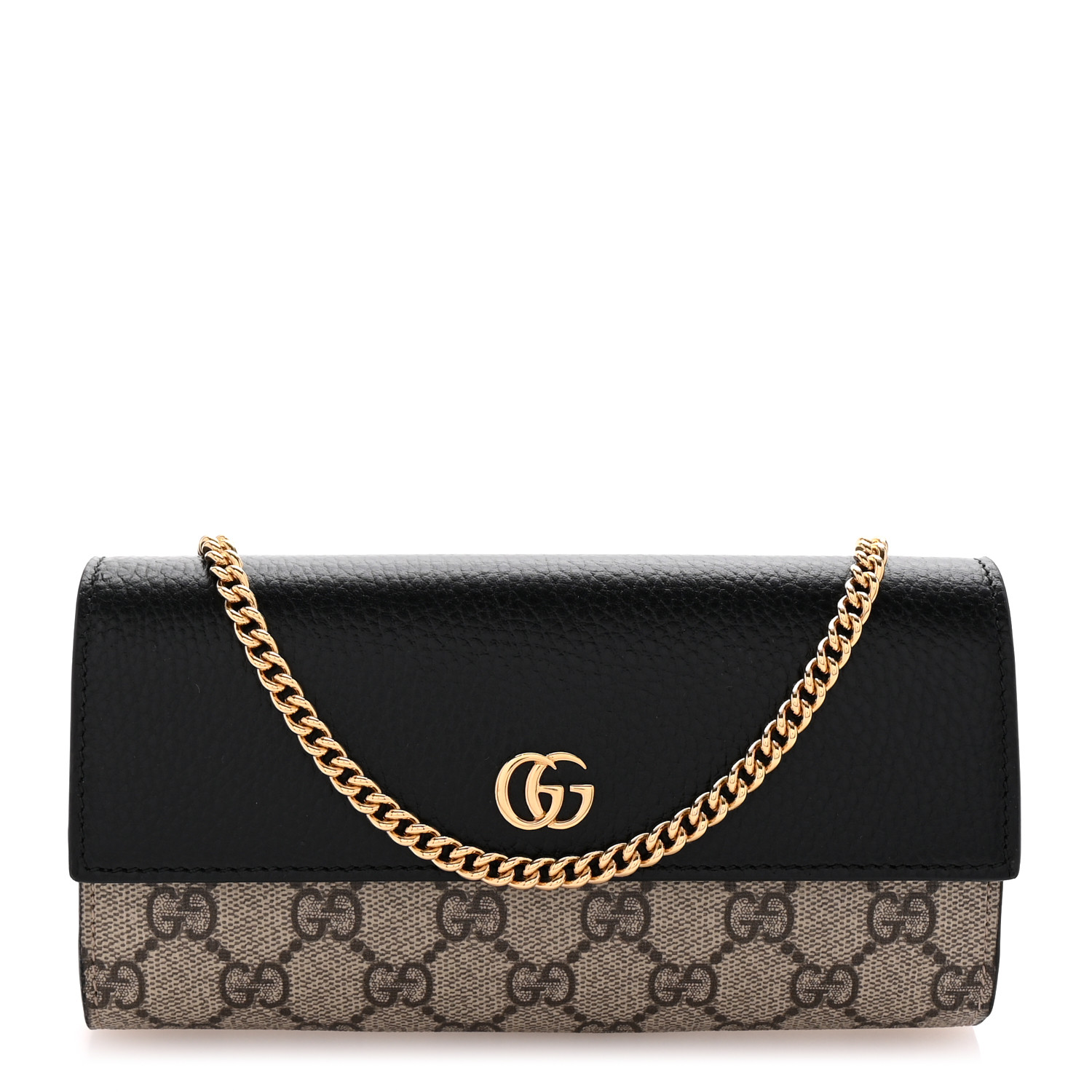 GUCCI Dollar Calfskin GG Supreme Monogram Petite GG Marmont