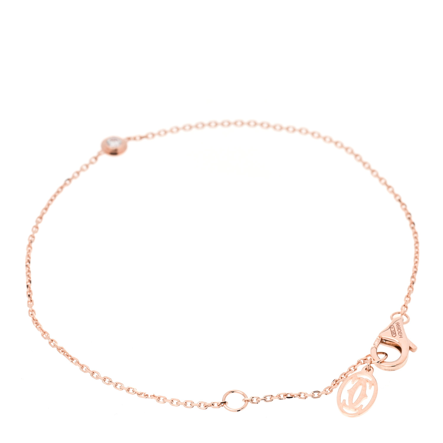 CARTIER 18K Pink Gold Diamond XS D'Amour Bracelet 1664738