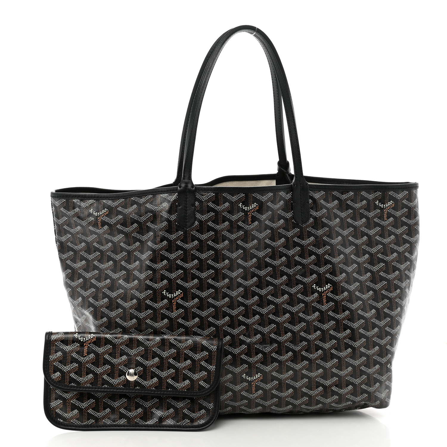 GOYARD 黒 トート 傷あり GOYARD Goyardine Saint Louis PM Black 1660972 | FASHIONPHILE