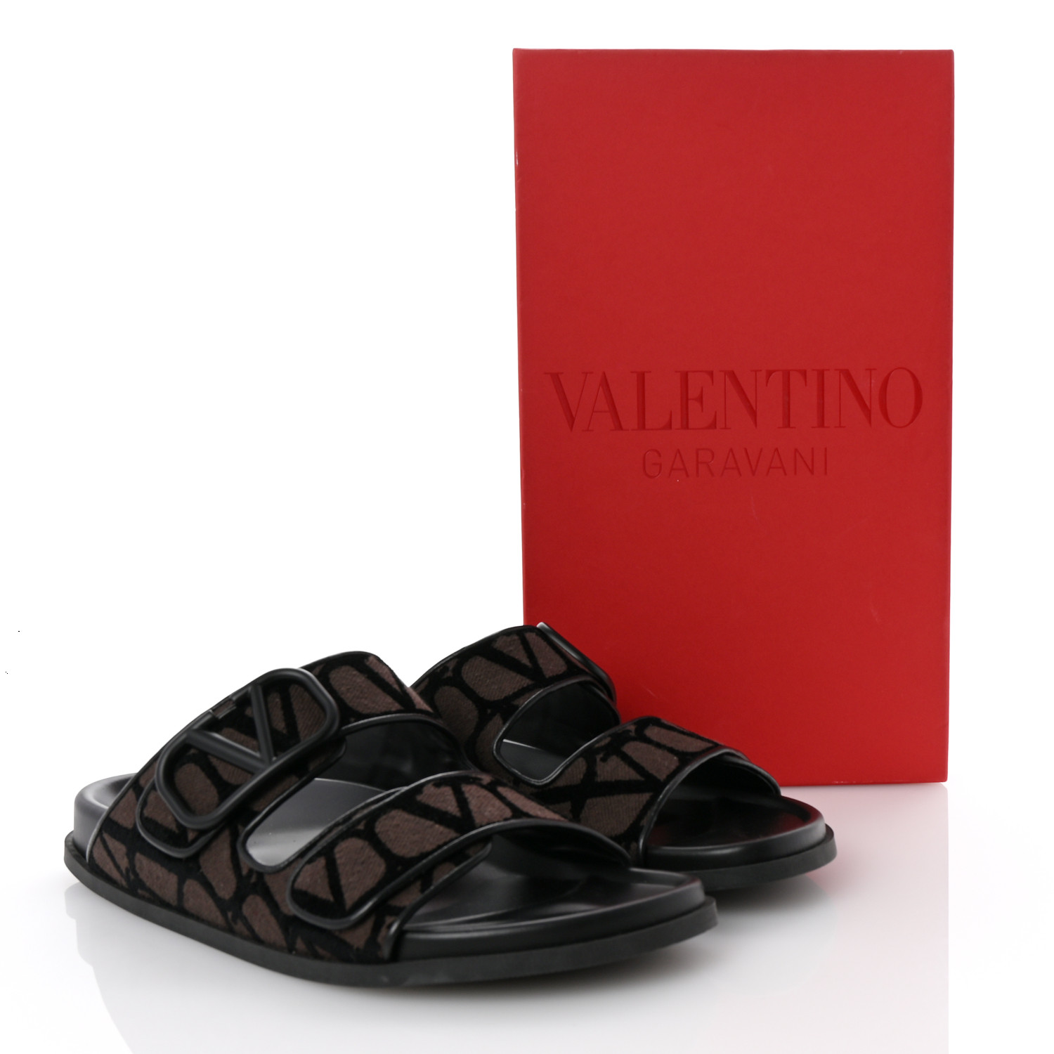 VALENTINO ロファ&トライヒンク VALENTINO GARAVANI Toile Iconographe Vlogo Mens Double Strap