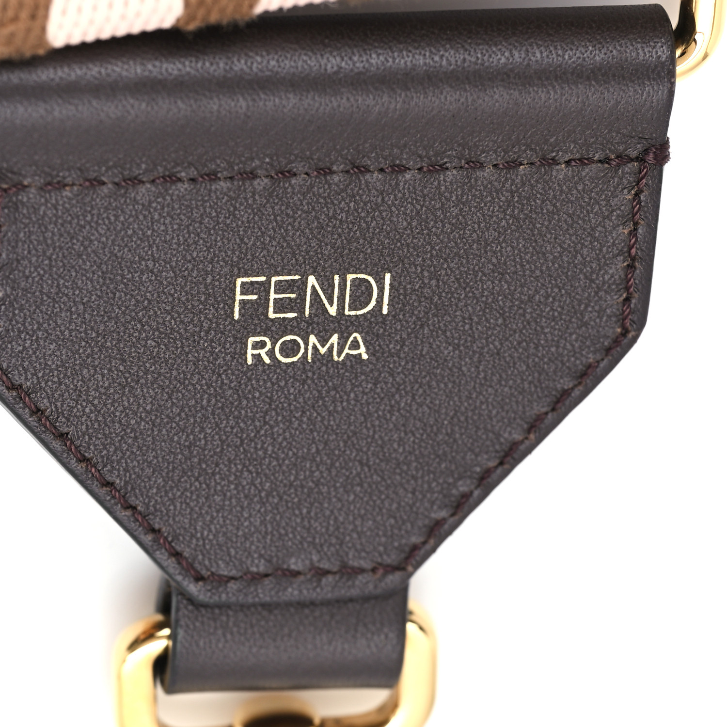小物 FENDI ROMA Fendi FF Roma 1974 Jacquard Canvas Shoulder Bag Pink