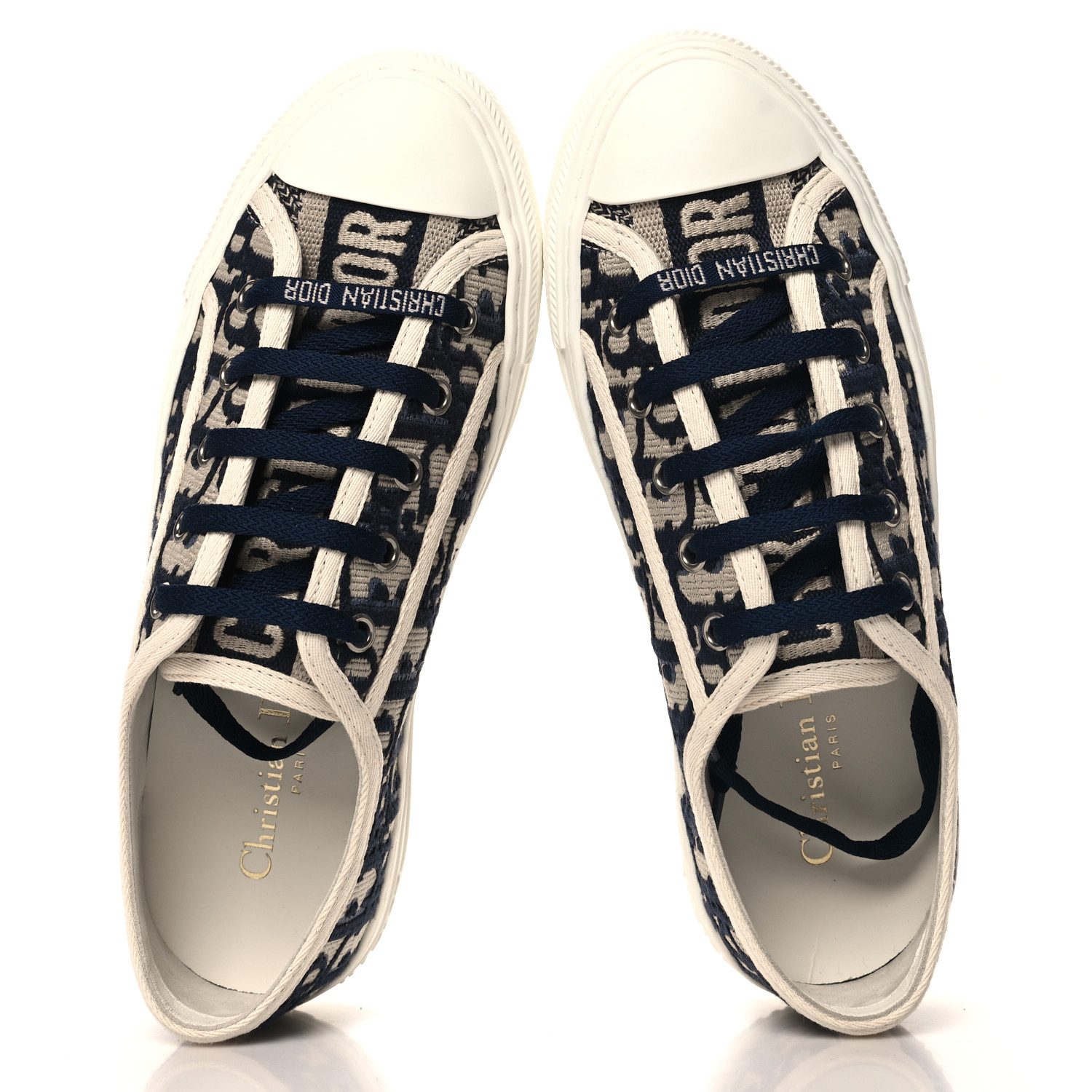 CHRISTIAN DIOR Canvas Oblique Walk'N'Dior Low Top Sneakers