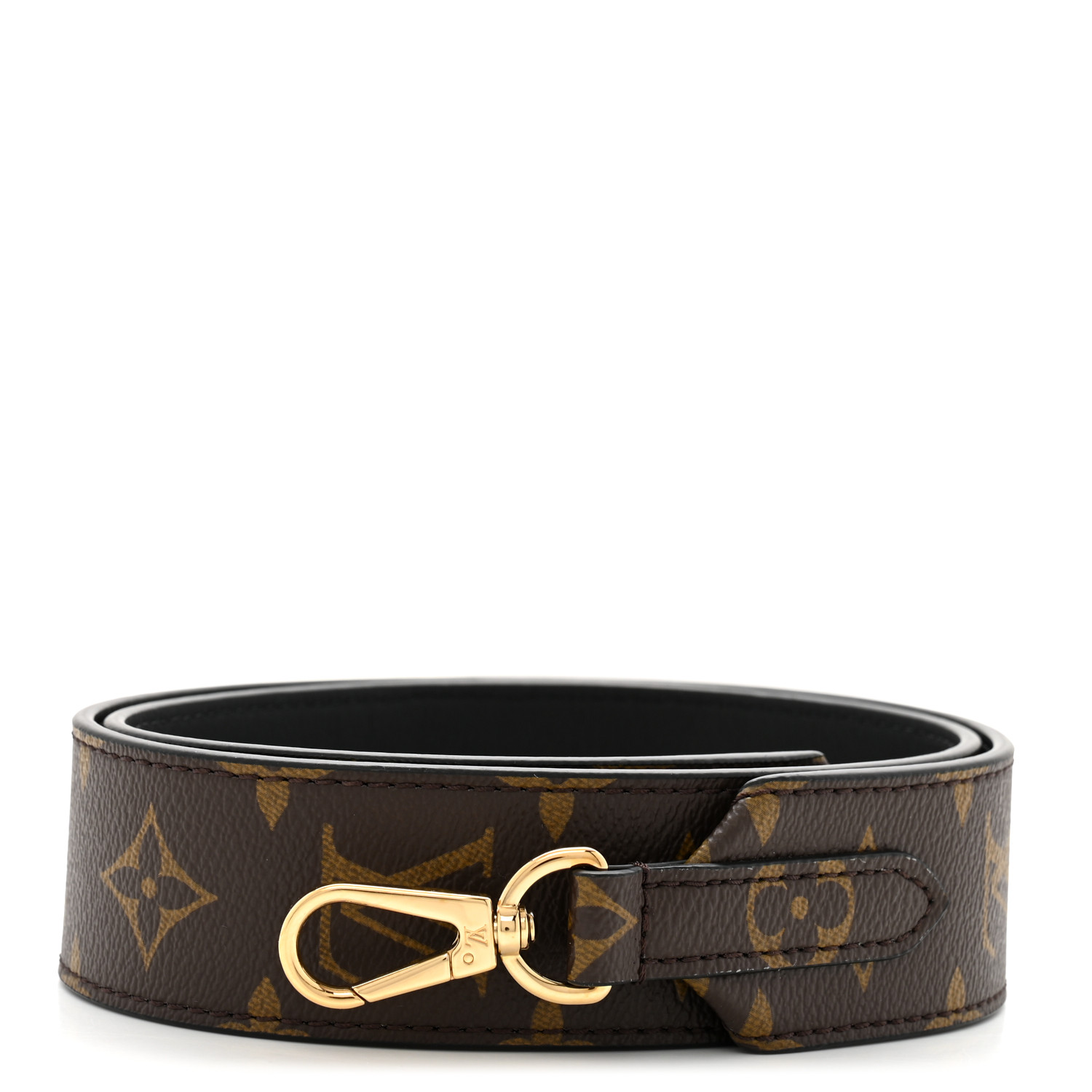 LOUIS VUITTON Monogram Bandouliere Shoulder Strap Black