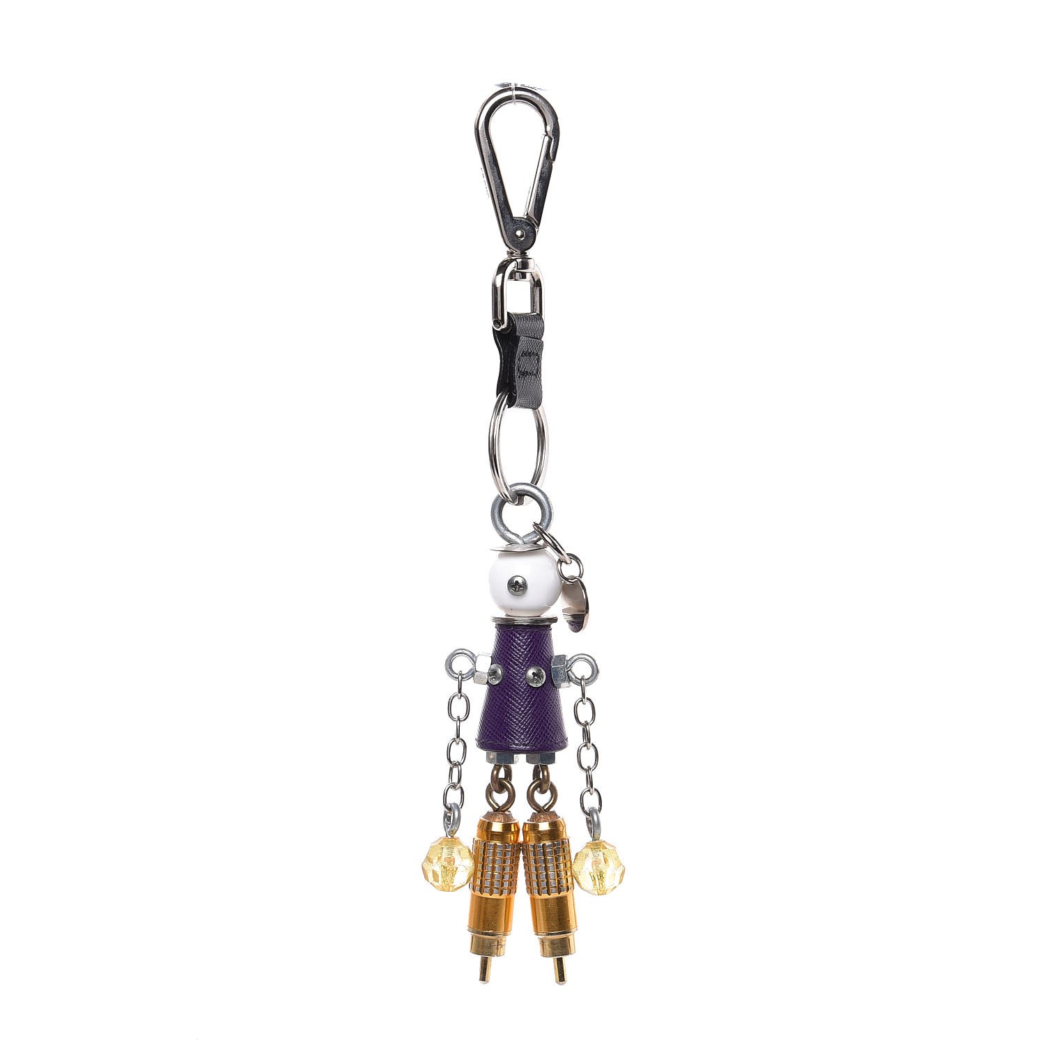 PRADA Robot Trick Keychain Purple 282010 | FASHIONPHILE
