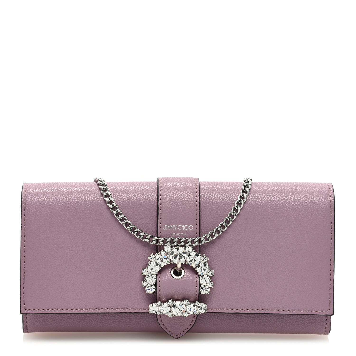 70%オフセールJIMMY CHOO CHERI CHAIN WALLET WITH CRYSTALS JIMMY CHOO Calfskin Crystal Cheri Wallet on Chain Bag Black