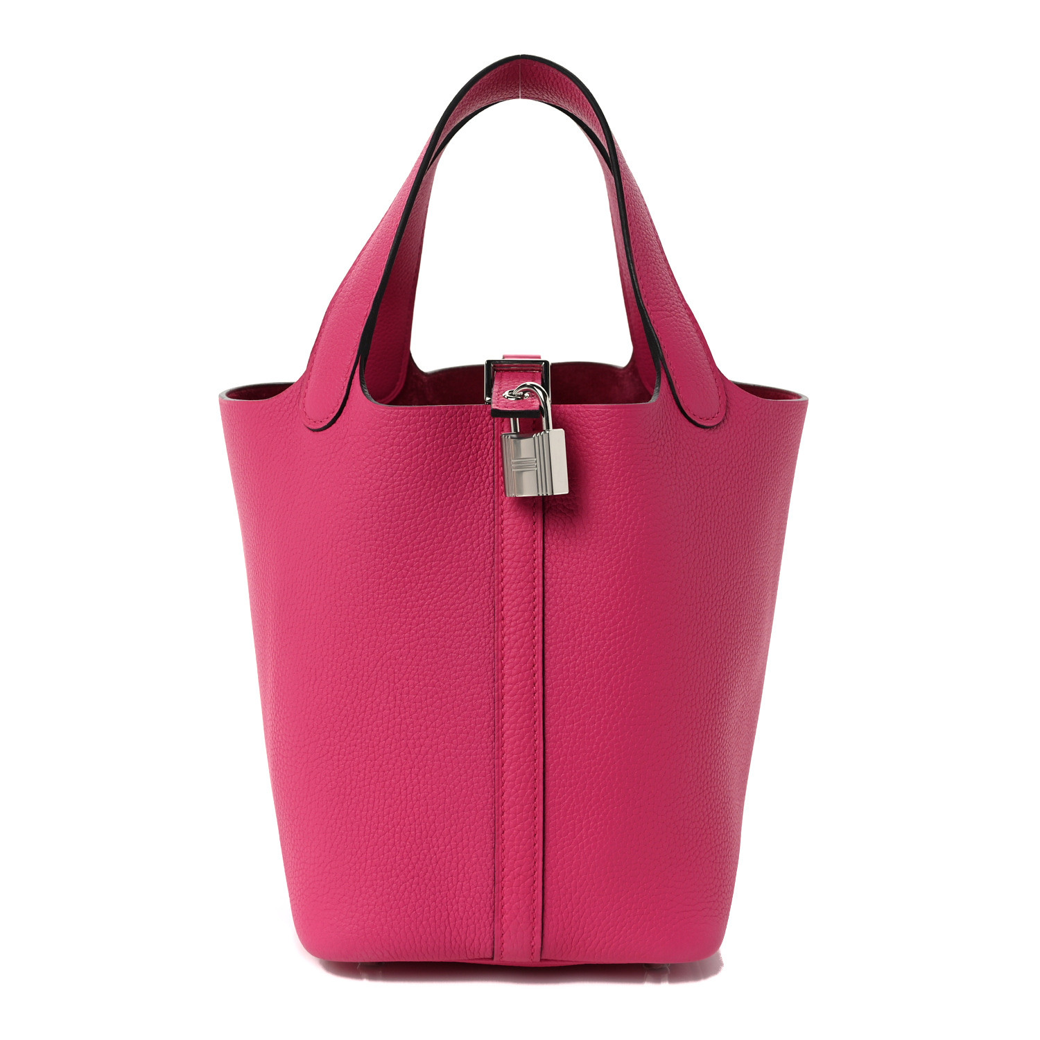 希少【HERMES】ピンク レザー PICOTIN LOCK 18 ハンドバッグ NEW Hermes Monochrome Picotin 18 Rose Mexico Clemence Pink