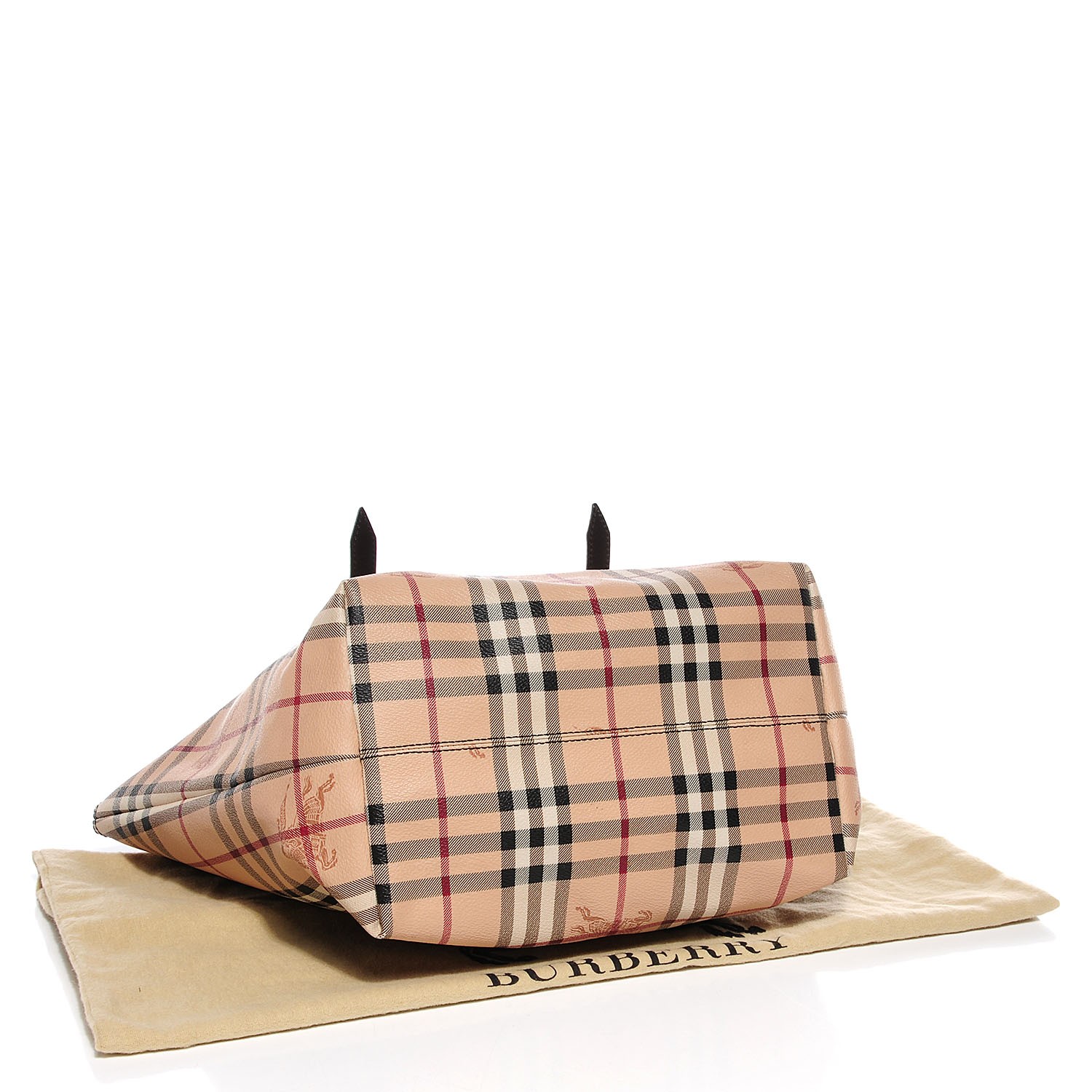 Burberry 8094944C1180 関税送料込 BURBERRY Haymarket Check Small Zip Tote Chocolate 94572