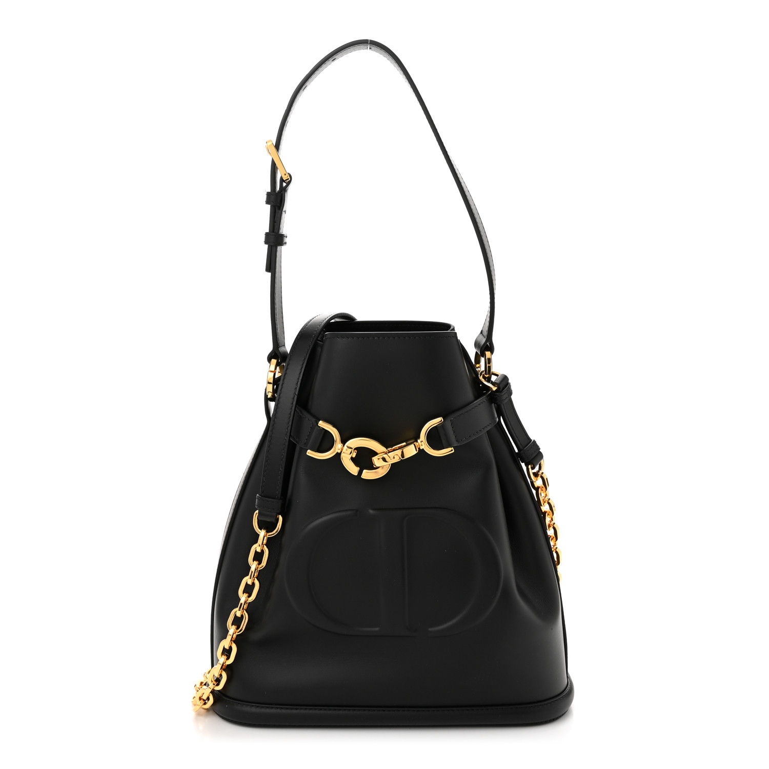 CHRISTIAN DIOR Calfskin CD Embossed Medium C'est Chain