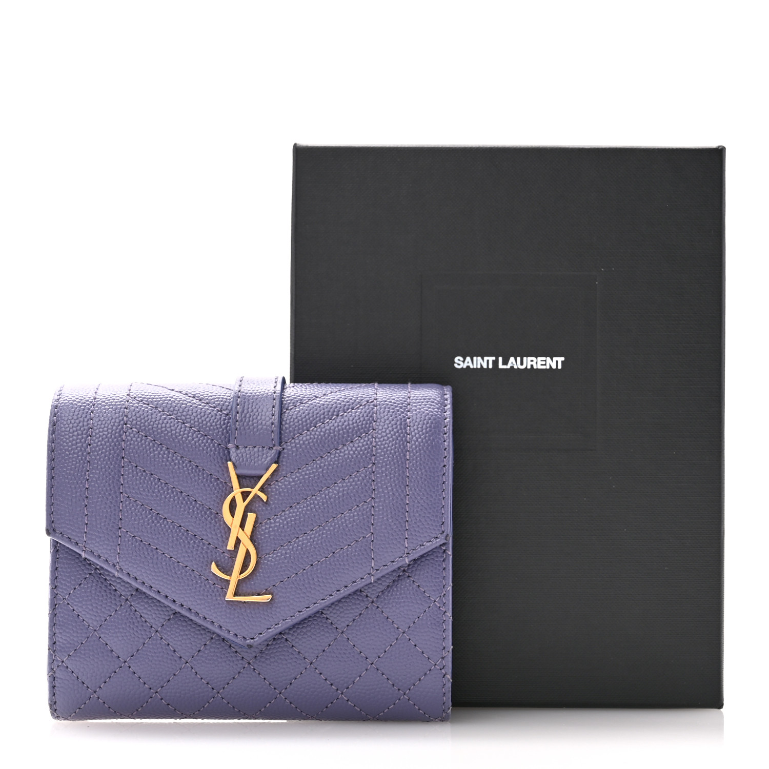 折りたたみ財布 SAINT LAURENT MONOGRAM COMPACT THREE FOLD WALLET Saint Laurent Monogram Compact tri-fold Wallet | Black