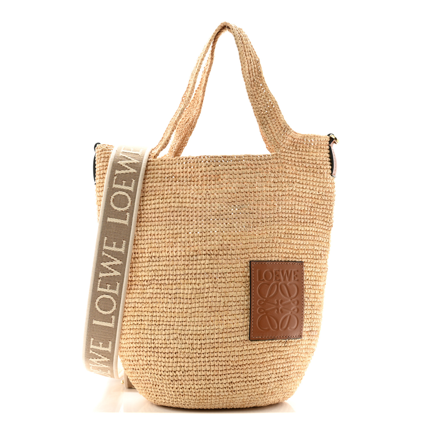 LOEWE セール★ SLIT MINI BAG★NATURAL LOEWE Raffia Calfskin Mini Slit Tote Bag Natural Tan 1623323