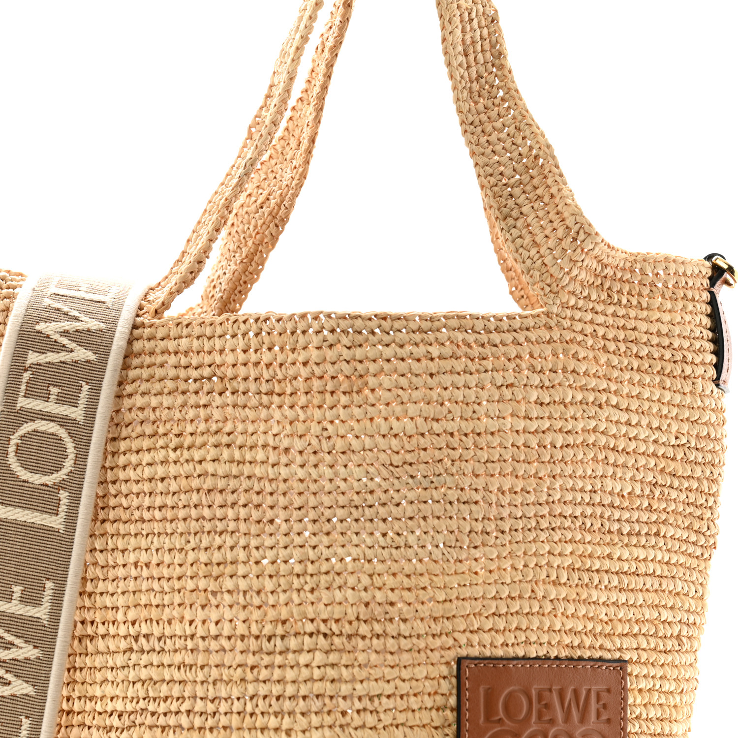 LOEWE セール★ SLIT MINI BAG★NATURAL LOEWE Raffia Calfskin Mini Slit Tote Bag Natural Tan 1623323