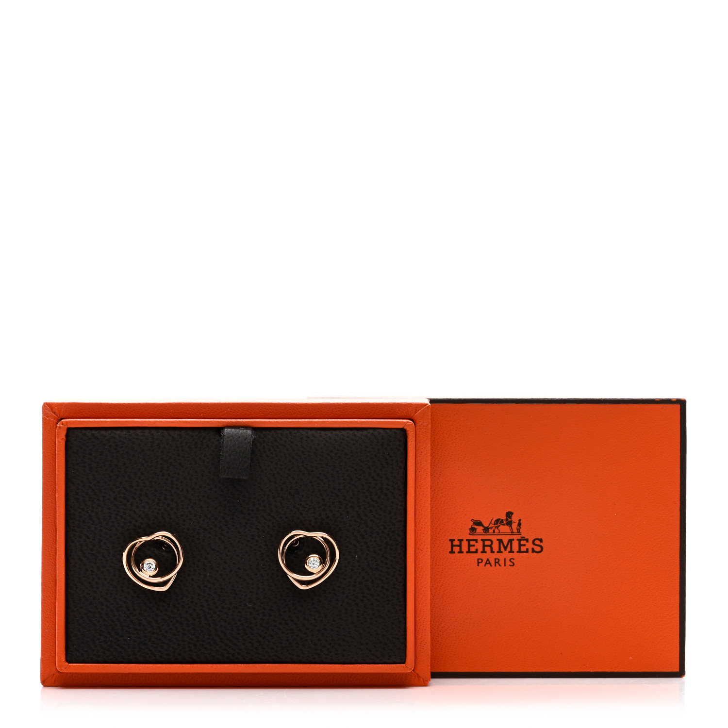 希少★【HERMES】Vertigo Heart リング ローズゴールド MM HERMES エルメス《Vertige Coeur》ピンクゴールド リング