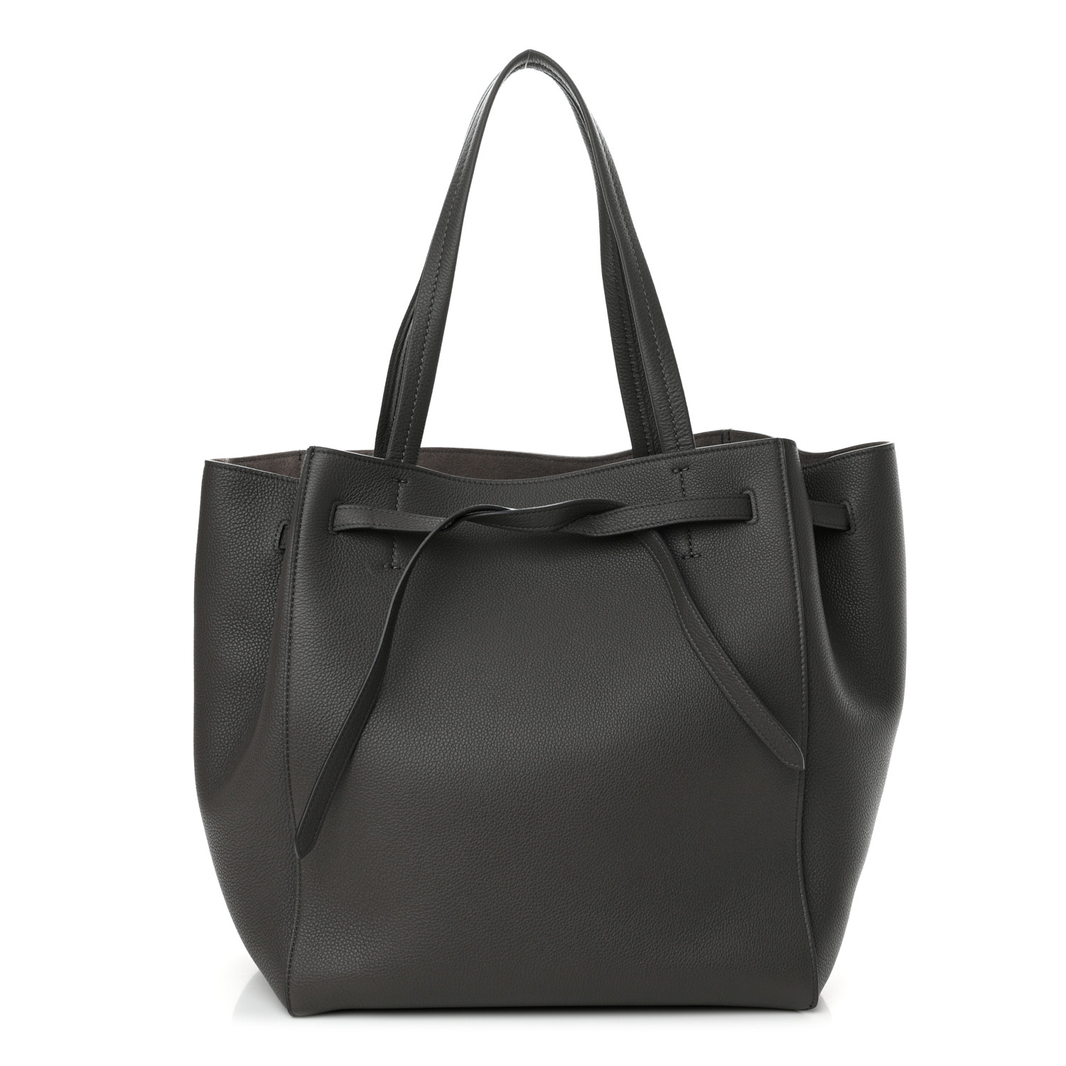 国内即発【CELINE】CABAS PHANTOM SMALL with BELT 18902 BLACK Celine Black Soft Grained Calfskin Small Belt Cabas Phantom
