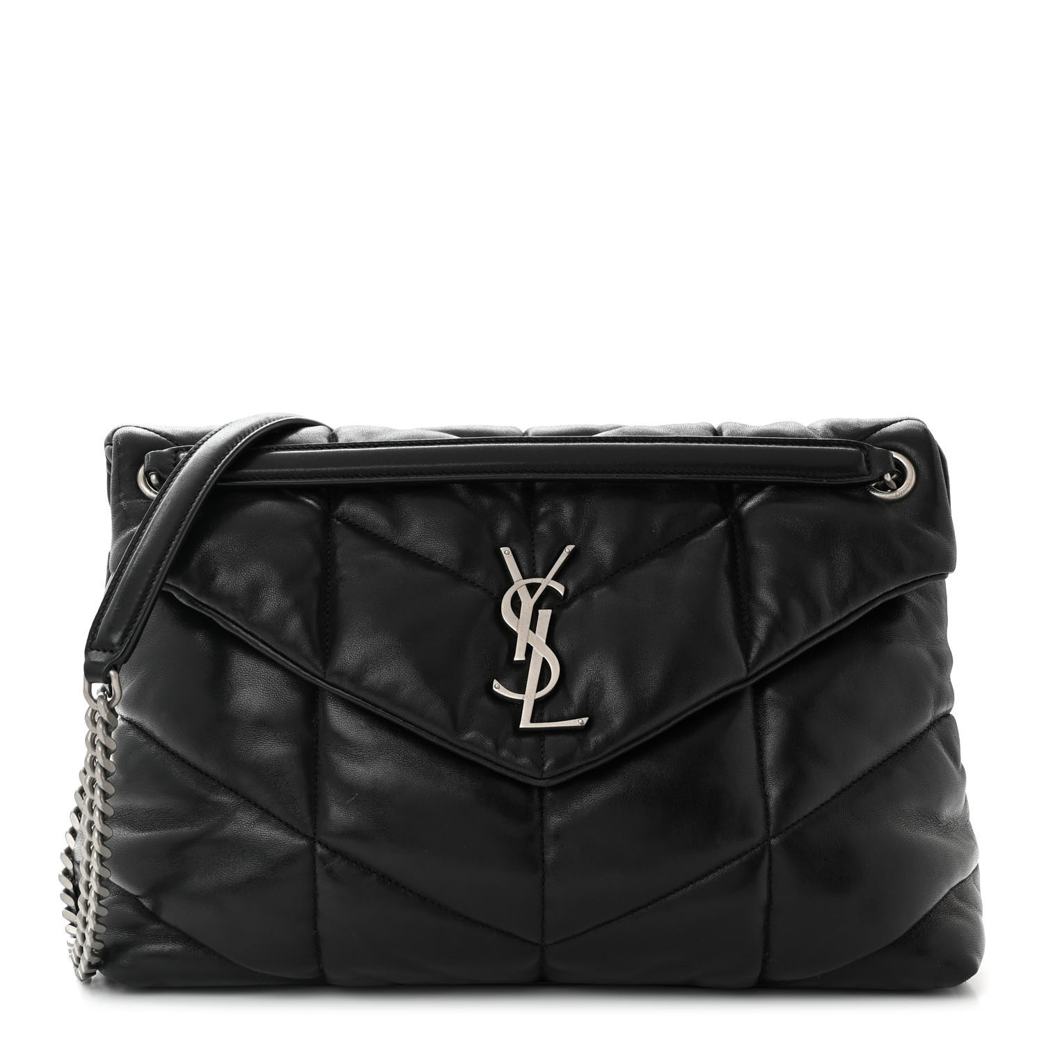 Saint Laurent正規品/送料関税込み Medium satchel bag SAINT LAURENT Lambskin Quilted Medium Loulou Puffer Monogram
