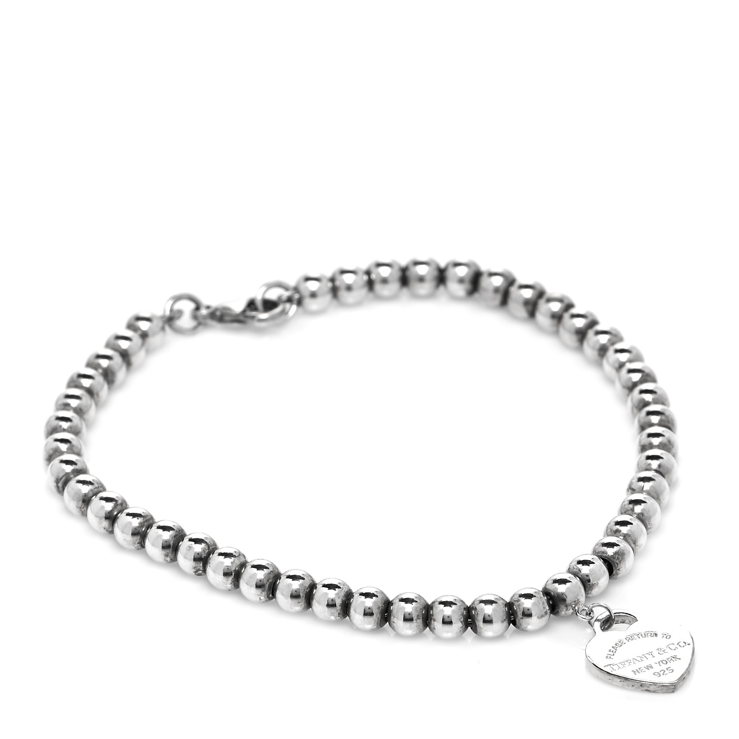 ●TATIANA● Silver 925 Mini Heart Clear Bead Bracelet BR1796 Silver Stretch Bead Bracelet With Mini Heart | Custom