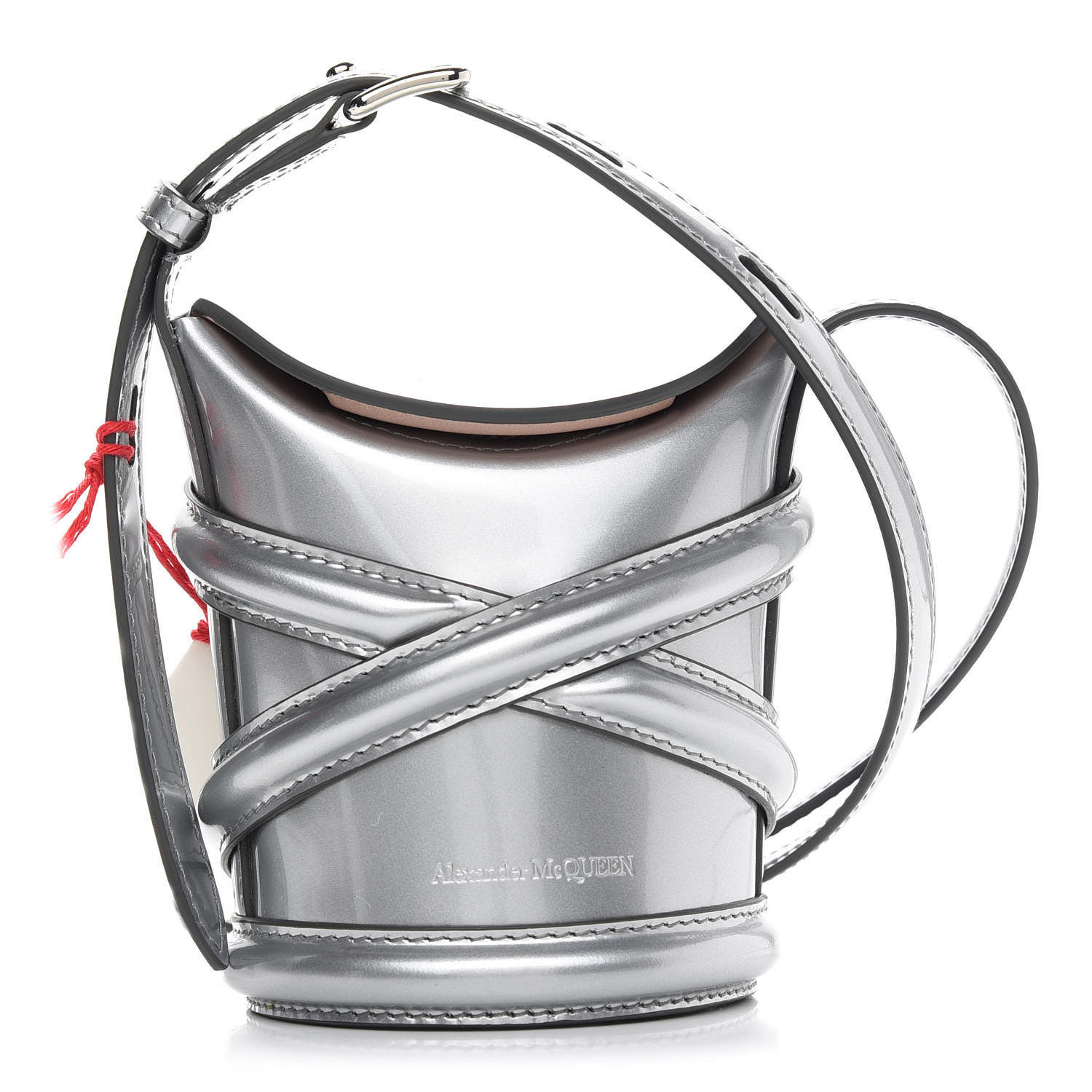 ショルダーバッグ・ポシェット ALEXANDER MCQUEEN Silver Leather Small Seal Shoulder Bag Alexander McQueen Small The Seal Shoulder Bag | Silver