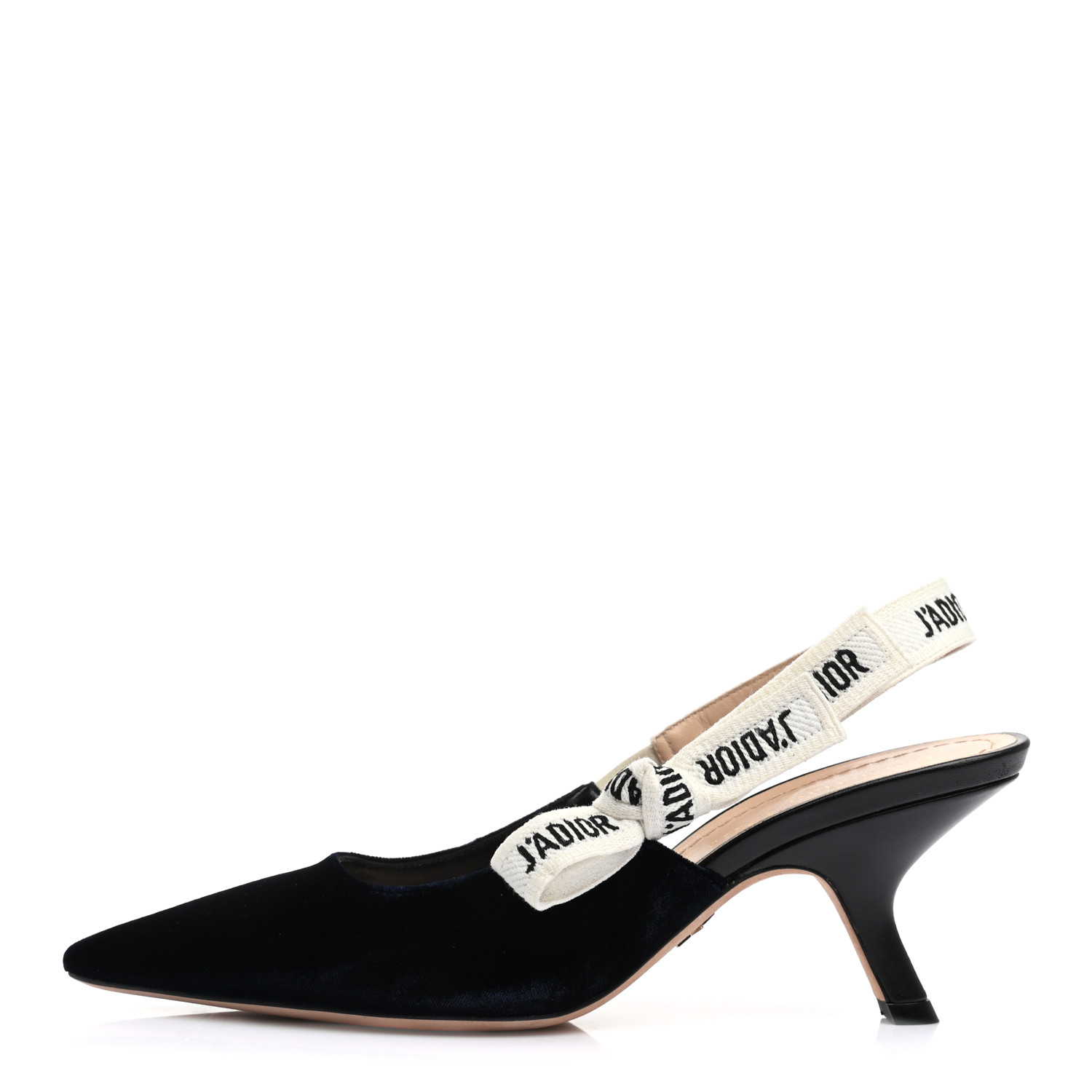 CHRISTIAN DIOR Velvet Ribbon J'Adoir Slingback 65mm Pumps 37