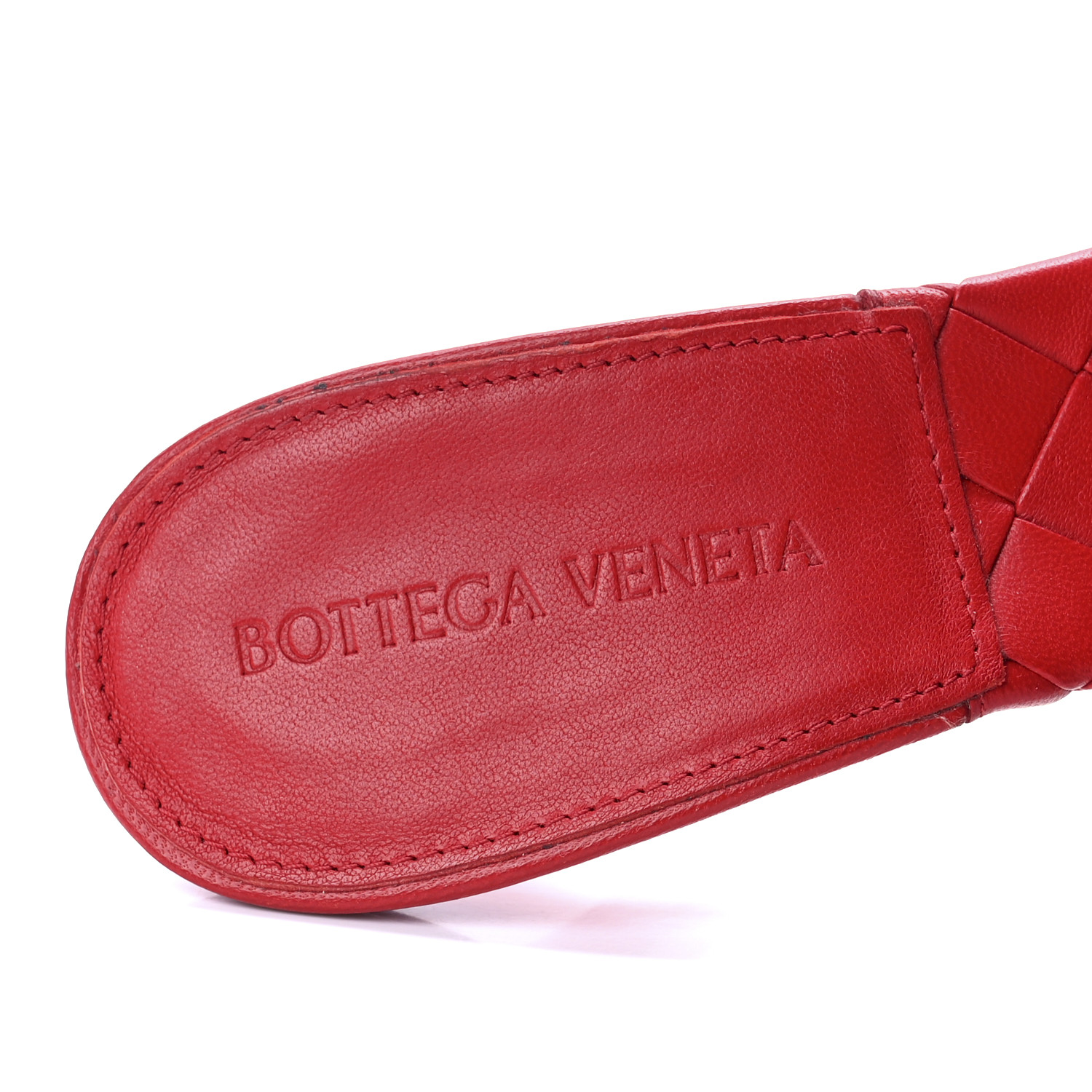 サンダル・ミュール Bottega Veneta Lido Mule Red BOTTEGA VENETA Nappa Maxi Intrecciato Lido 90mm Mule Sandals