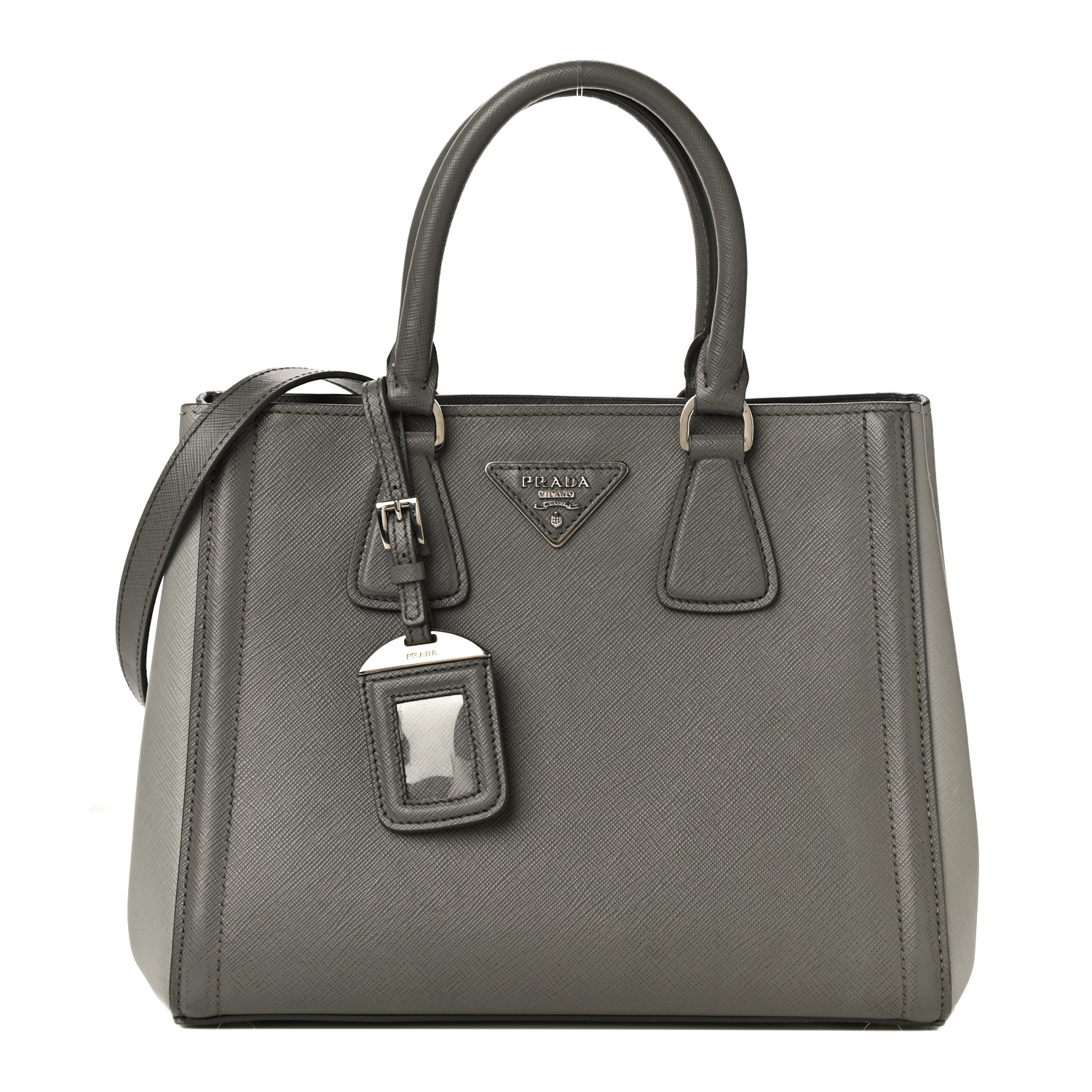 プラダ　SAFFIANO LUX MARMO PRADA Saffiano Lux Bi-Color Tote Marmo Nube 946836