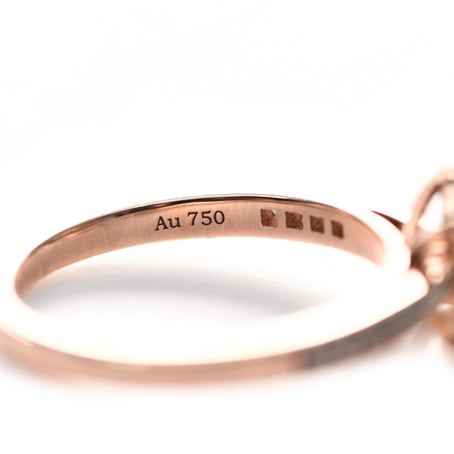 TIFFANY 18K Rose Gold Diamond Victoria Ring 54 6.75 938948