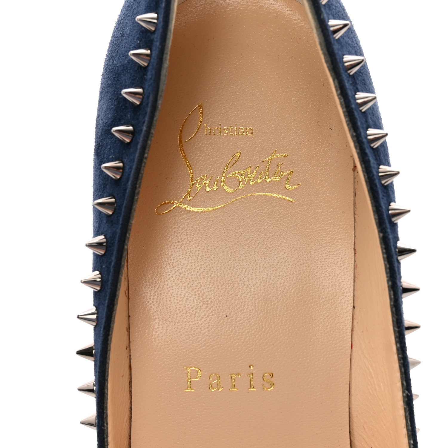 CHRISTIAN LOUBOUTIN Veau Velours Studded Anjalina 85 Pumps