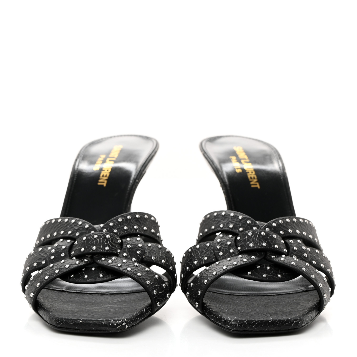 サンダル・ミュール SAINT LAURENT Black Leather Tribute 85 Mules Tribute 85 leather sandals in black - Saint Laurent | Mytheresa