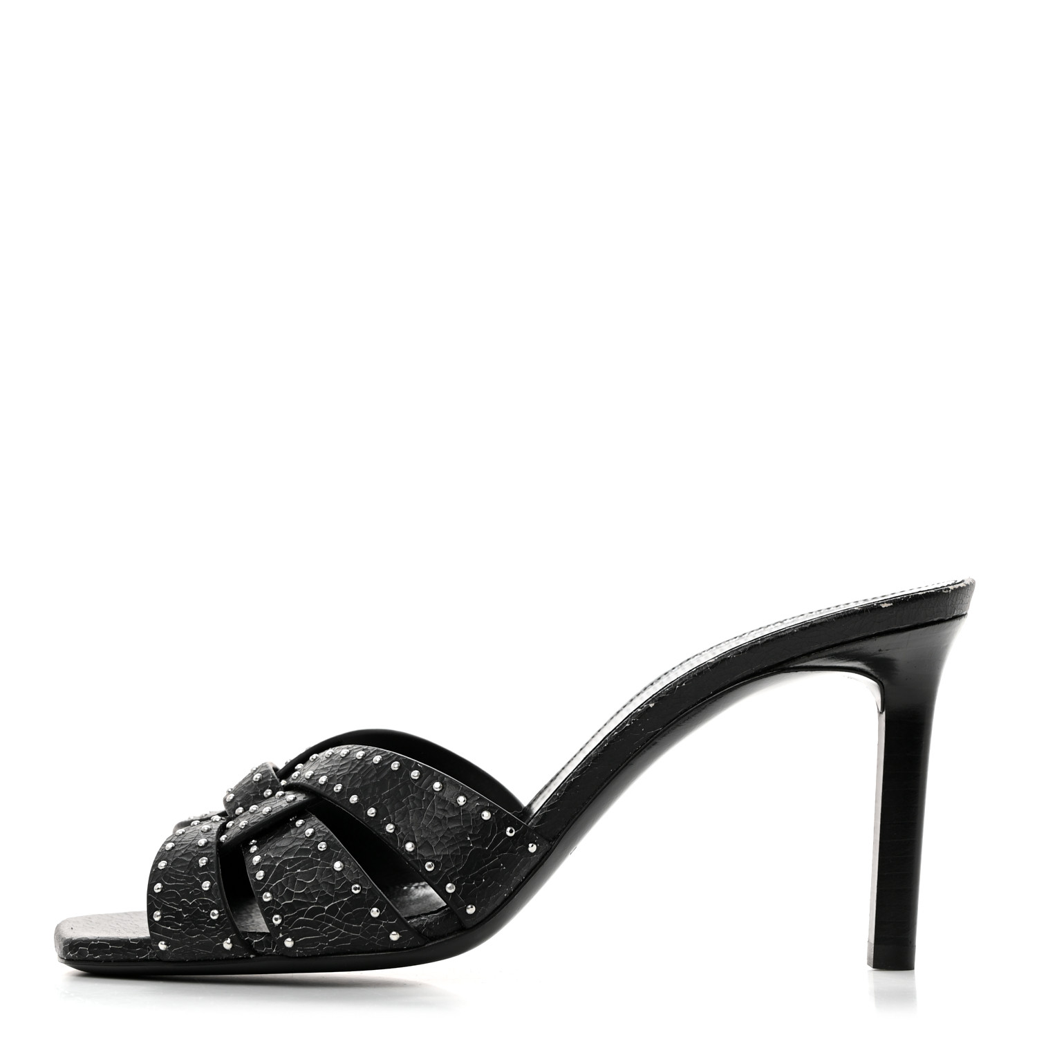 【関税&送料込】Saint Laurent Black Leather Tribute 85 Mules Saint Laurent Leather tribute 85 mules | The Fashion Square
