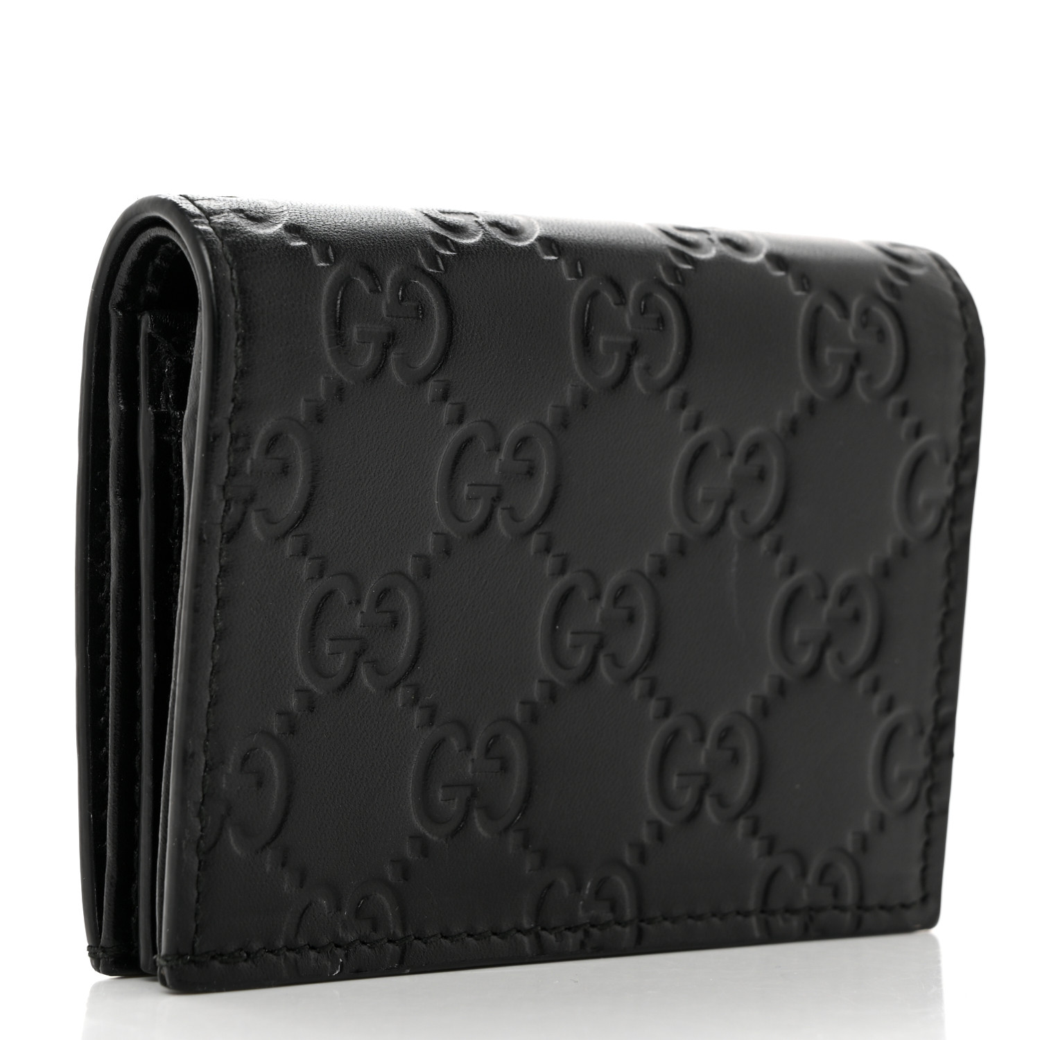 【GUCCI】Signature Card Case Wallet Card case with Gucci logo in black leather | GUCCI® US