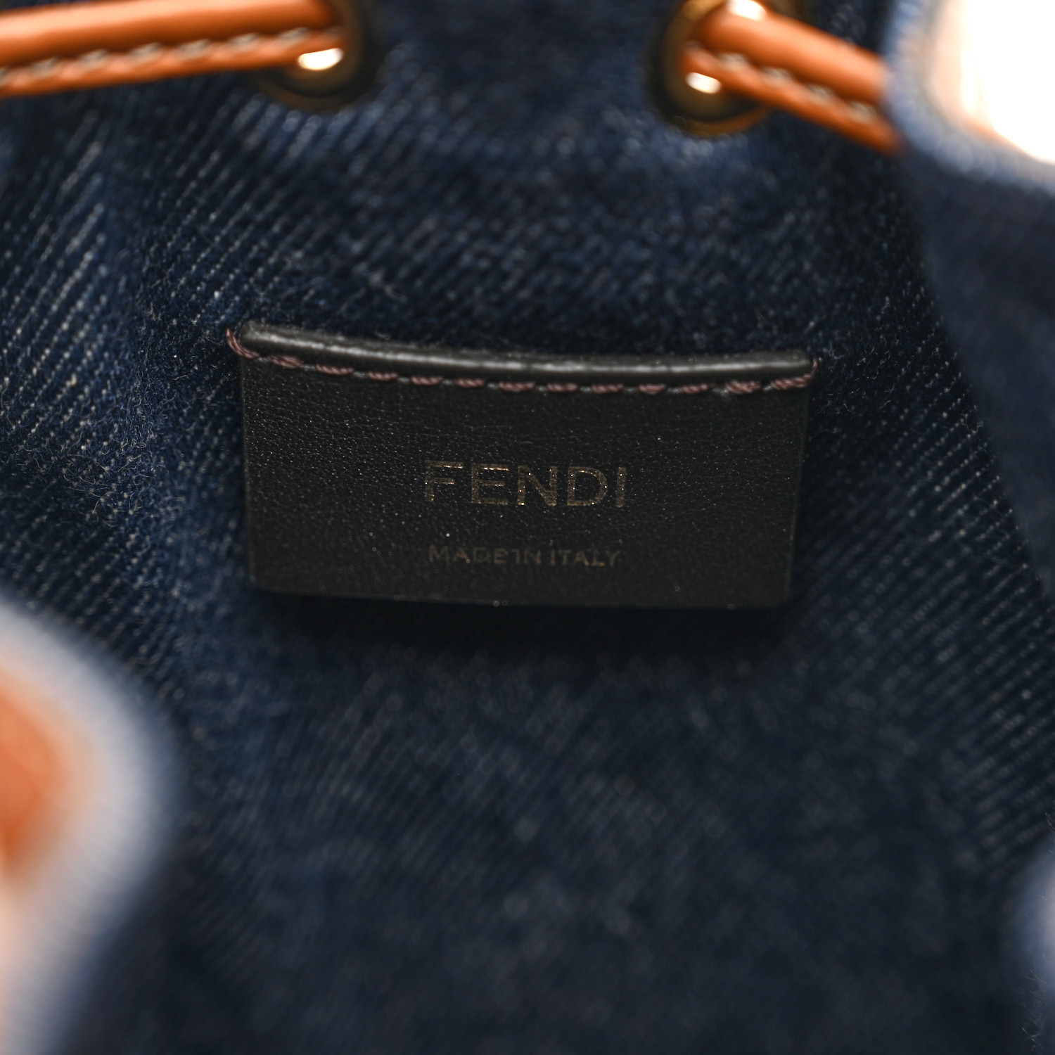 トートバッグ FENDI Embroidered Denim Mon Tresor Bucket Bag Fendi Small Mon Tresor Denim Bucket Bag 8BS010-AP4N-F1LB6